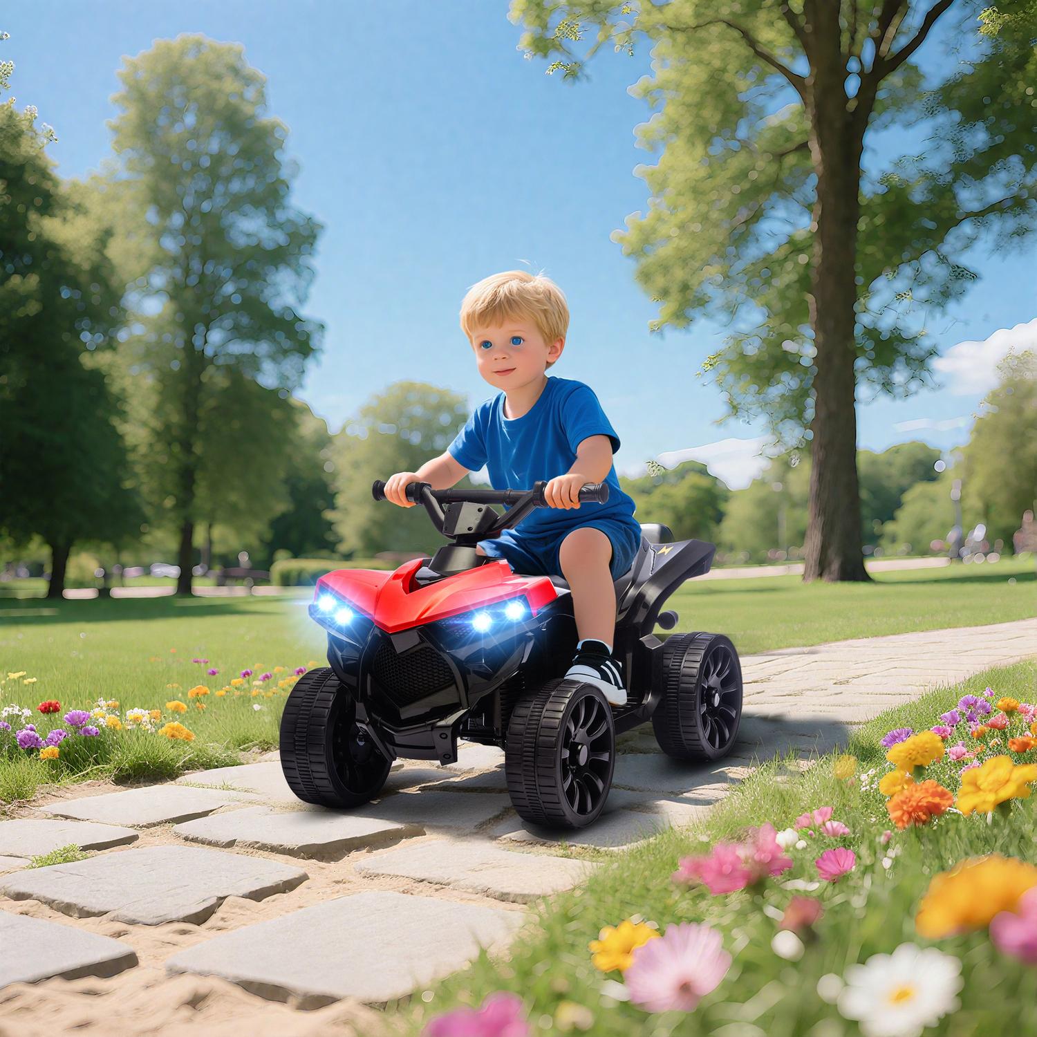 Elektrische kinderquad 6 V met vooruit/achteruit, muziek en ledverlichting