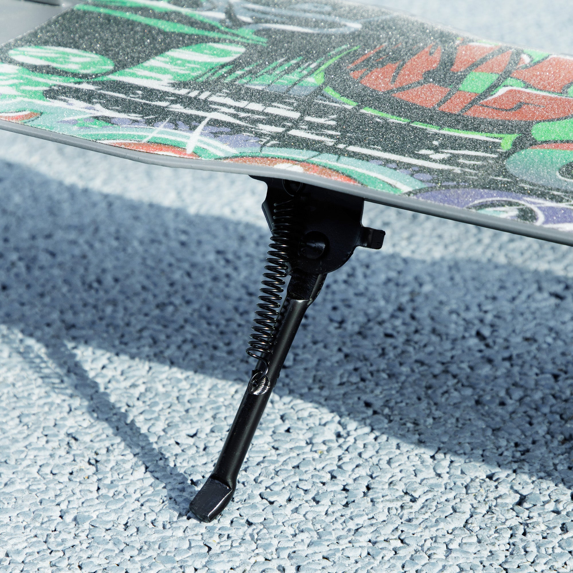 Barns hopfällbar sparkskoter, justerbar höjd, grön