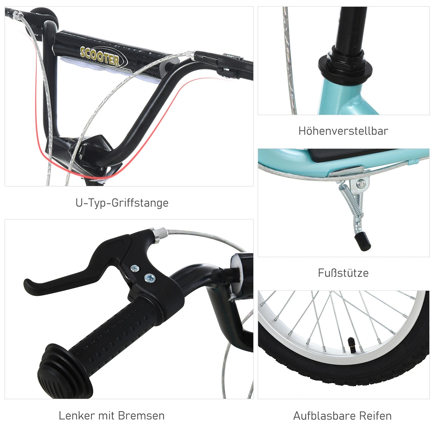 Barnsparkcykel med luftdäck, ålder 5+