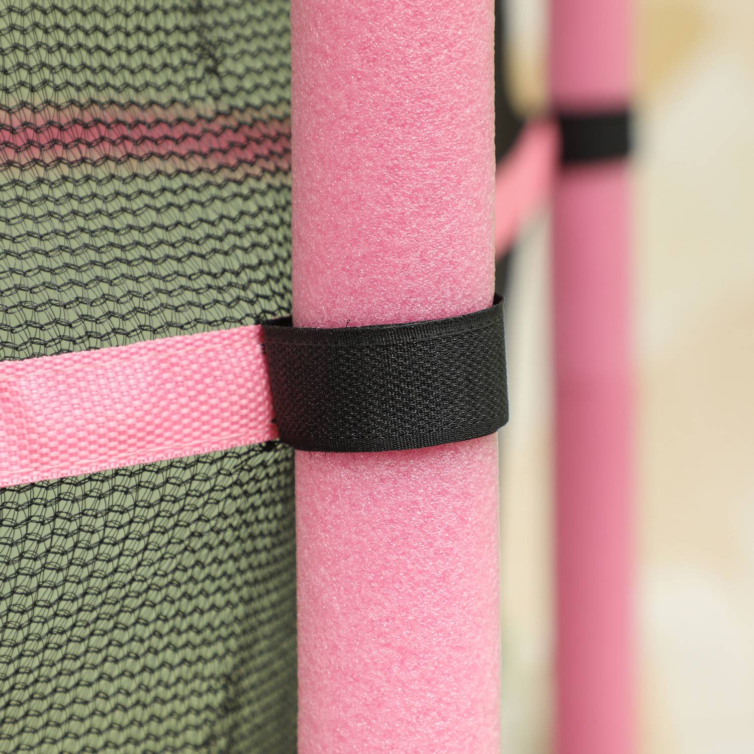 Barnstudsmatta med skyddsnät, Rosa, Ø140 cm