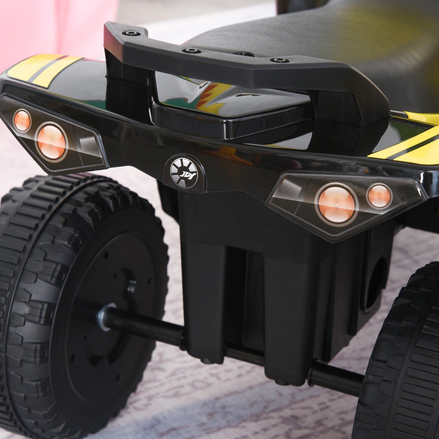 Barntrampbil – Lätt musik, gul, 18-36 månader