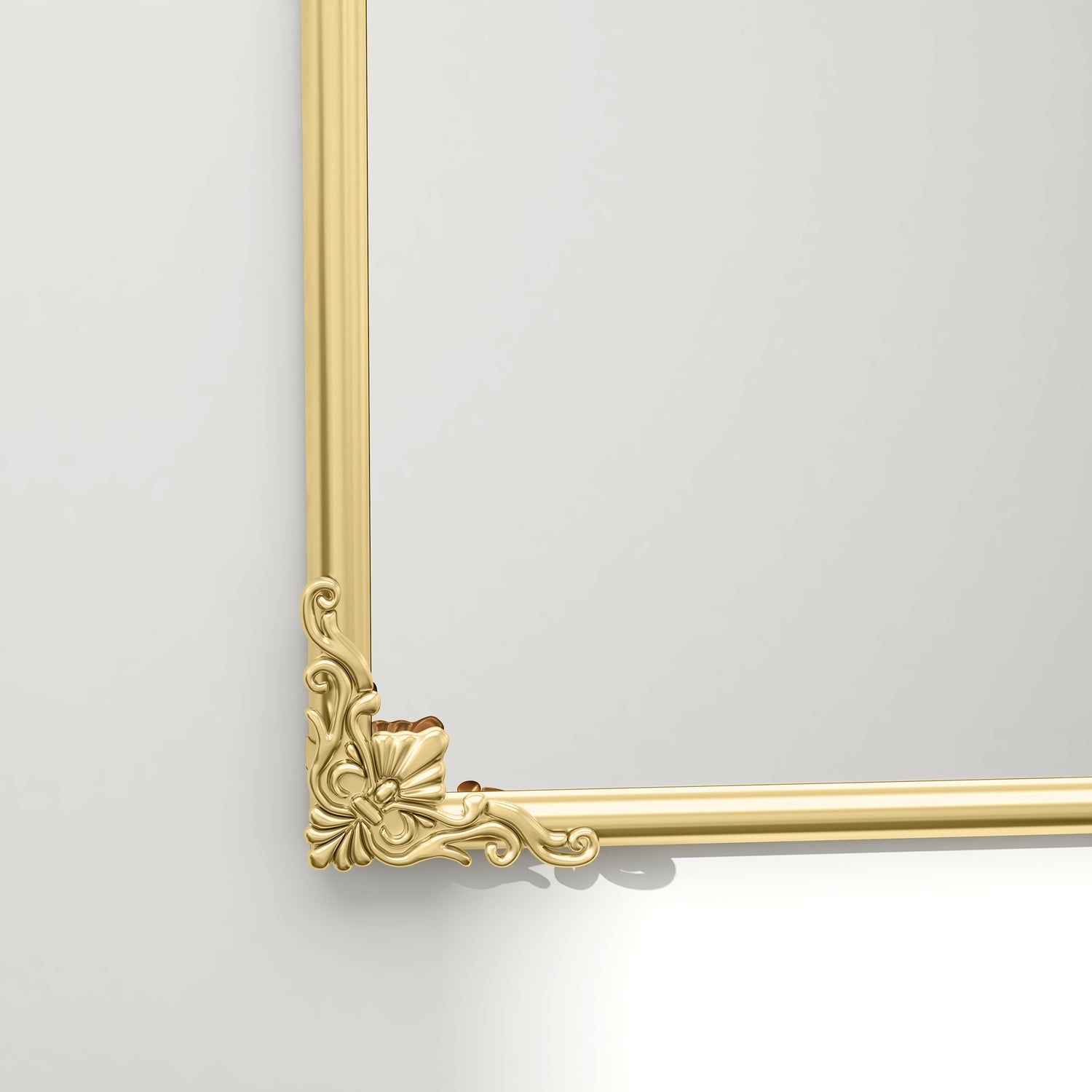 Barockstil väggspegel, 60x87cm, guldmetallram