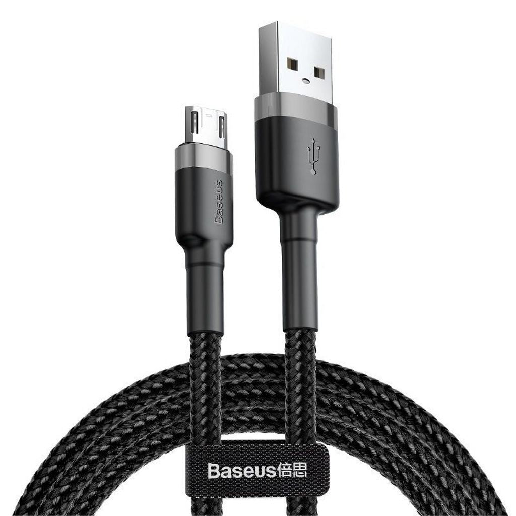 Baseus Cafule USB-A till Micro-USB-kabel 2,4A 1m - Svart / Grå