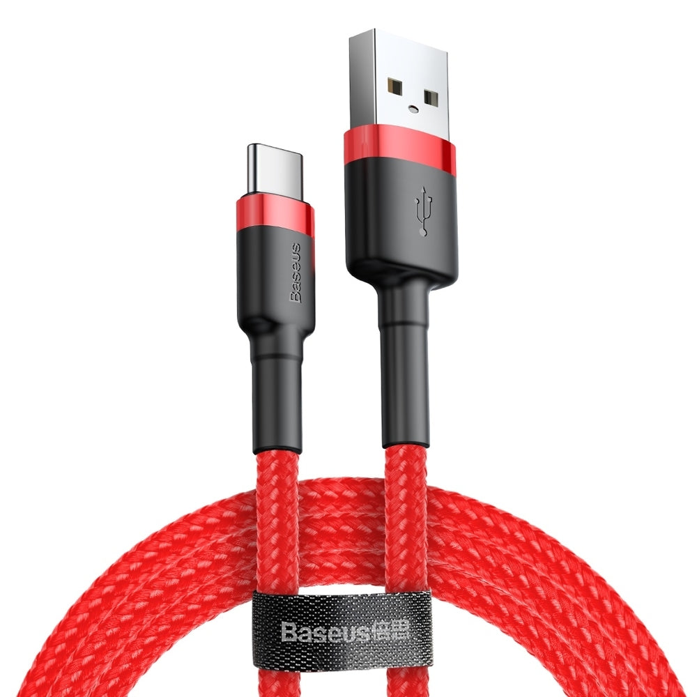 Baseus Cafule USB till USB-C-kabel, 3A, 1m - Röd