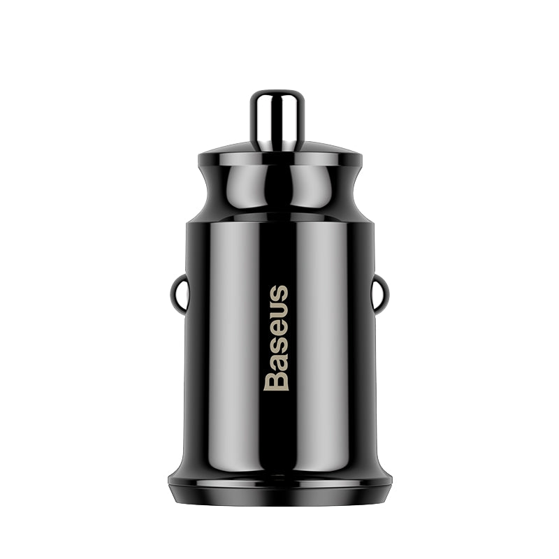 Baseus Grain Billaddare Dual-USB 3.1A 12/24V - Svart