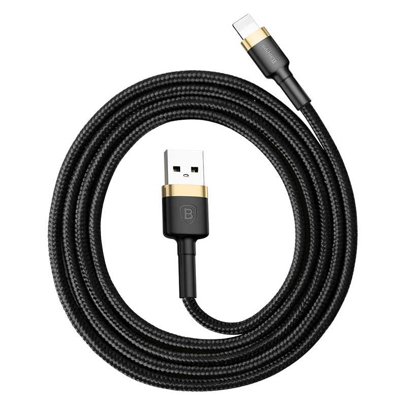 Baseus Kevlar USB-kabel med Lightning 1,5A 2 m - Guld/Svart