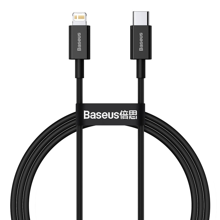 Baseus Superior Snabbladdning USB-C till Lightning-kabel, 20W, 1m - Svart
