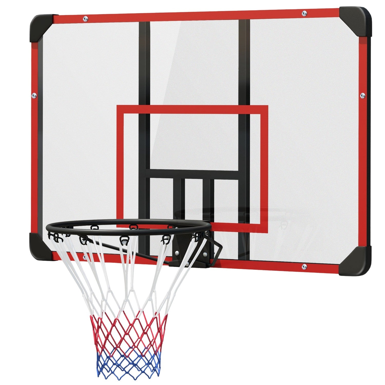 Basketbåge utomhus i stål, väggmonterad, 113 x 61 x 73 cm