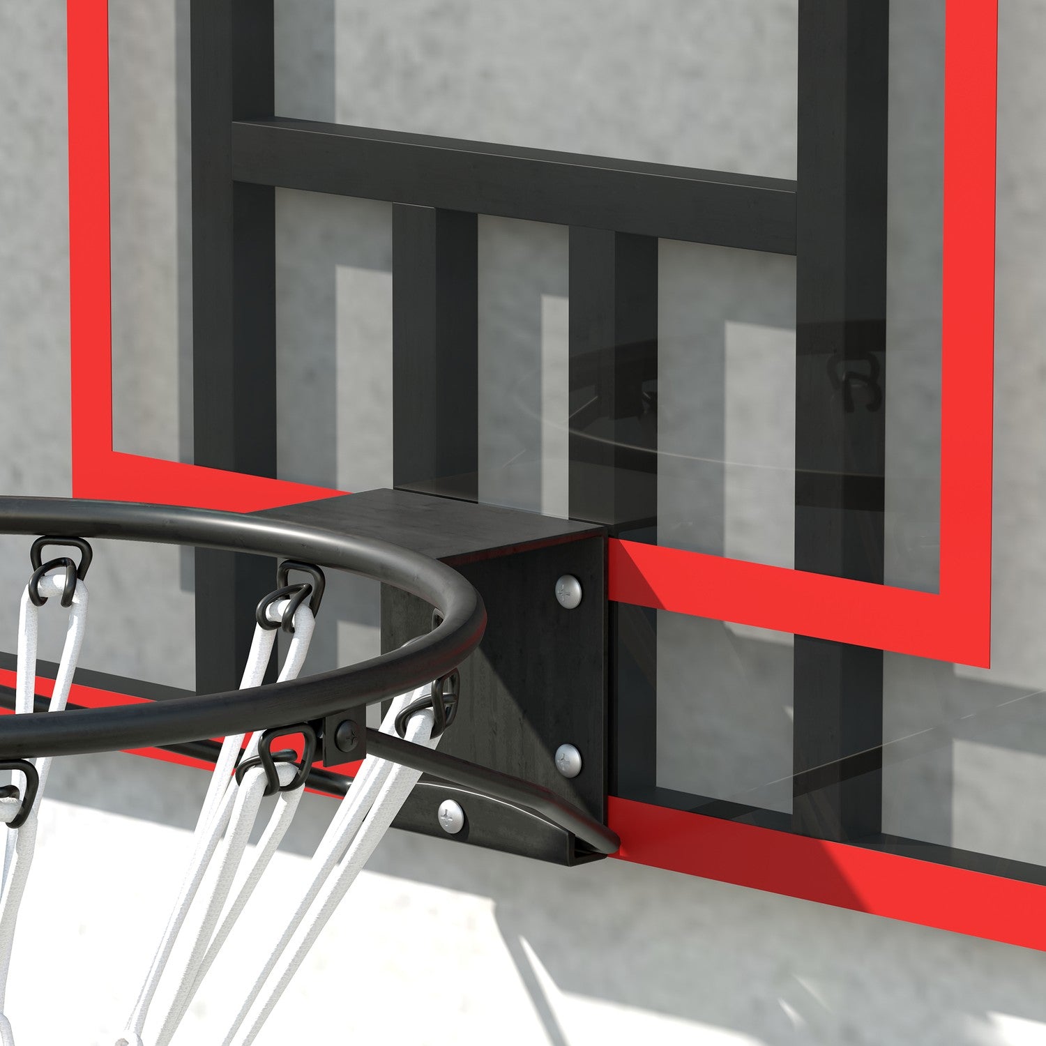 Basketbåge utomhus i stål, väggmonterad, 113 x 61 x 73 cm