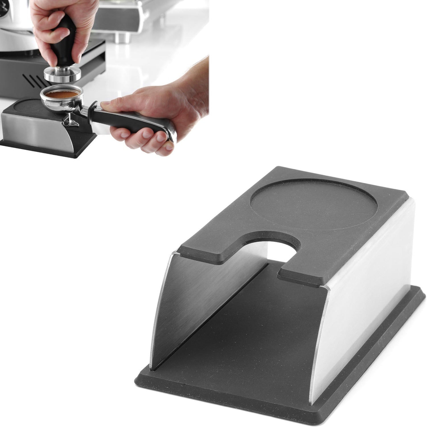 Bastampningsstation för kaffetamper
