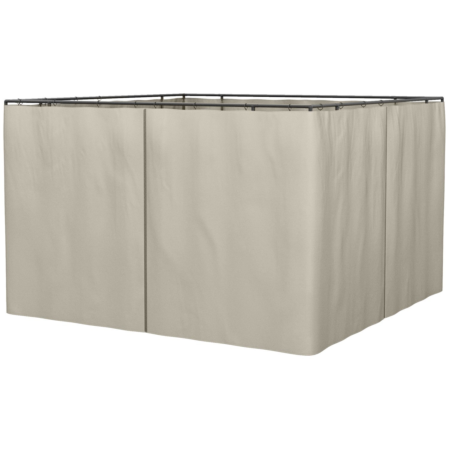 Beige 3x3M Gazebo sidopaneler – Set om 4, polyester