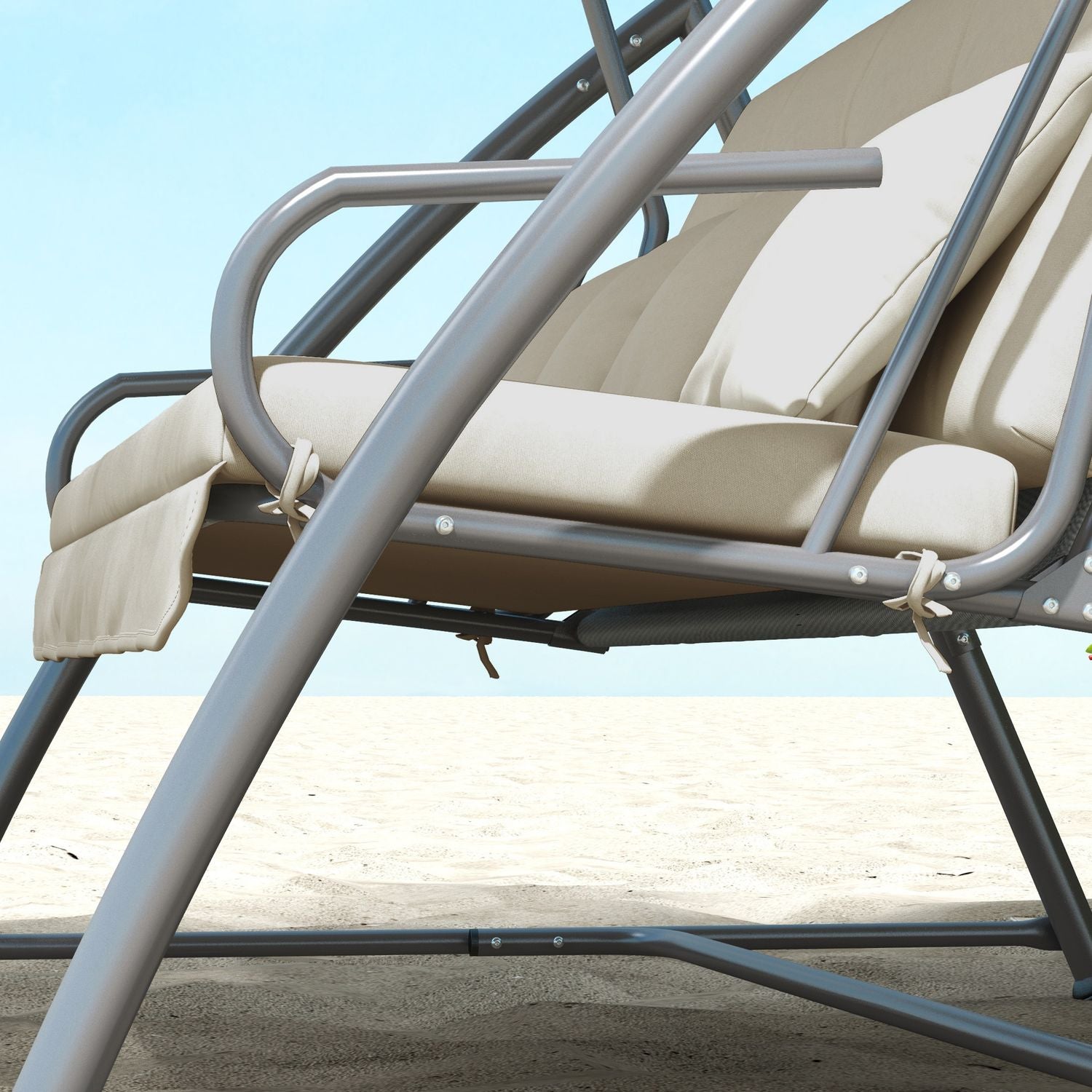 Beige Garden Swing Kuddset – Passar 170 cm, inkl. Baksida & sidor