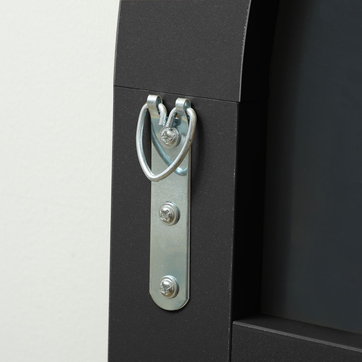 Båg fullängdsspegel 150x50cm, splittringssäker, svart