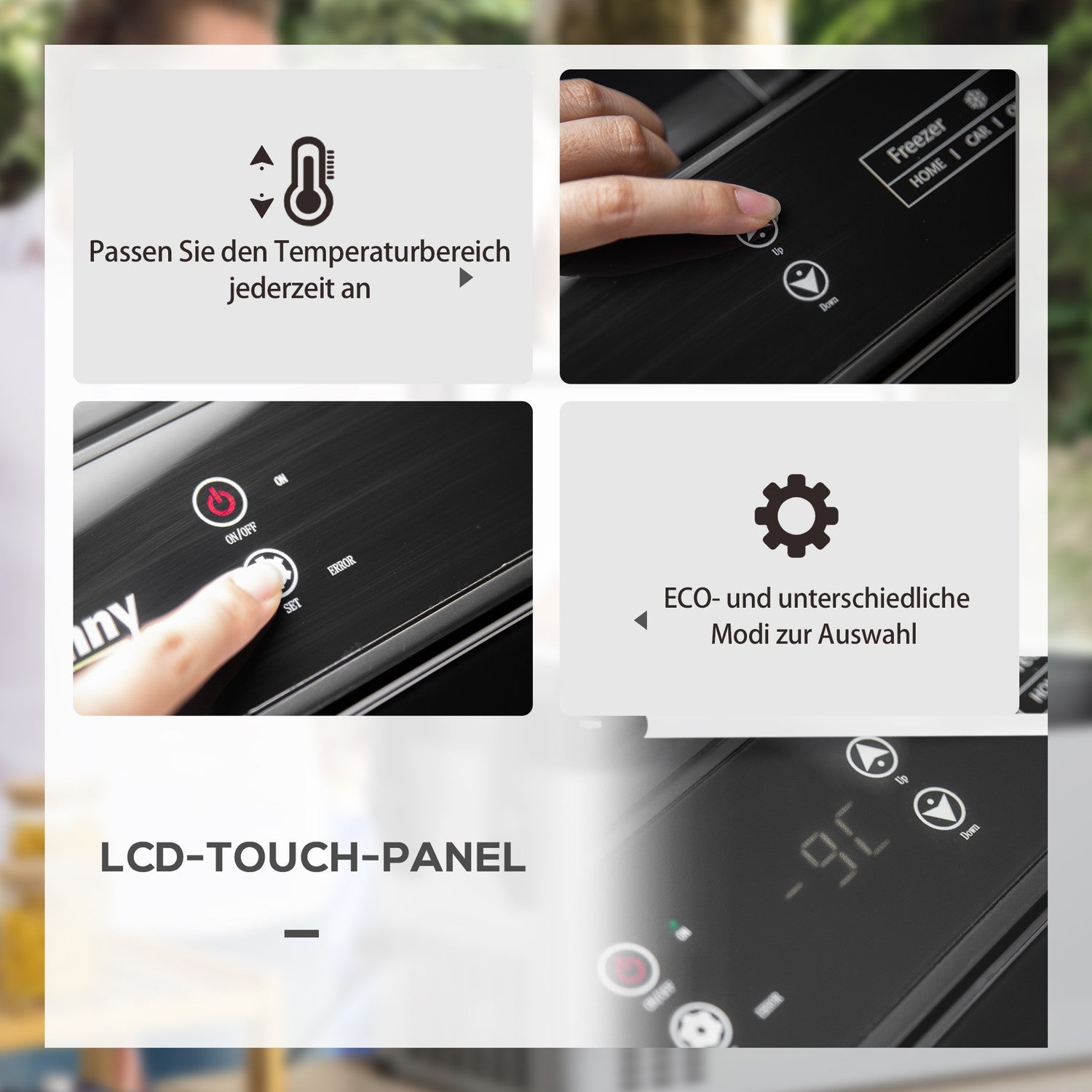 Bilkylare 50L, LCD-skärm, Dual Mode, Portabel