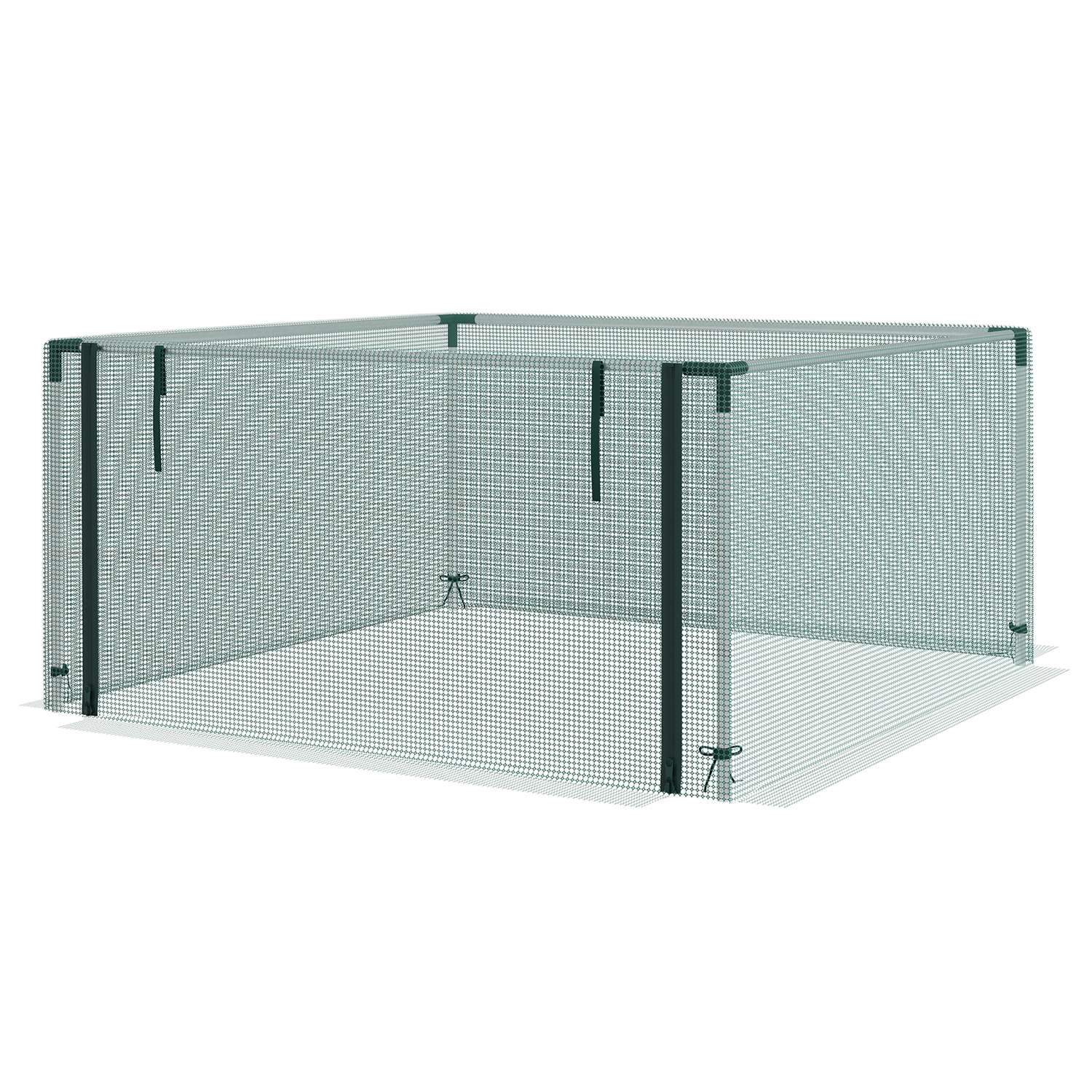 Garden Net Insektsskydd Nät Zip Door Vindtätt Stål Grön 1,25X1,25M