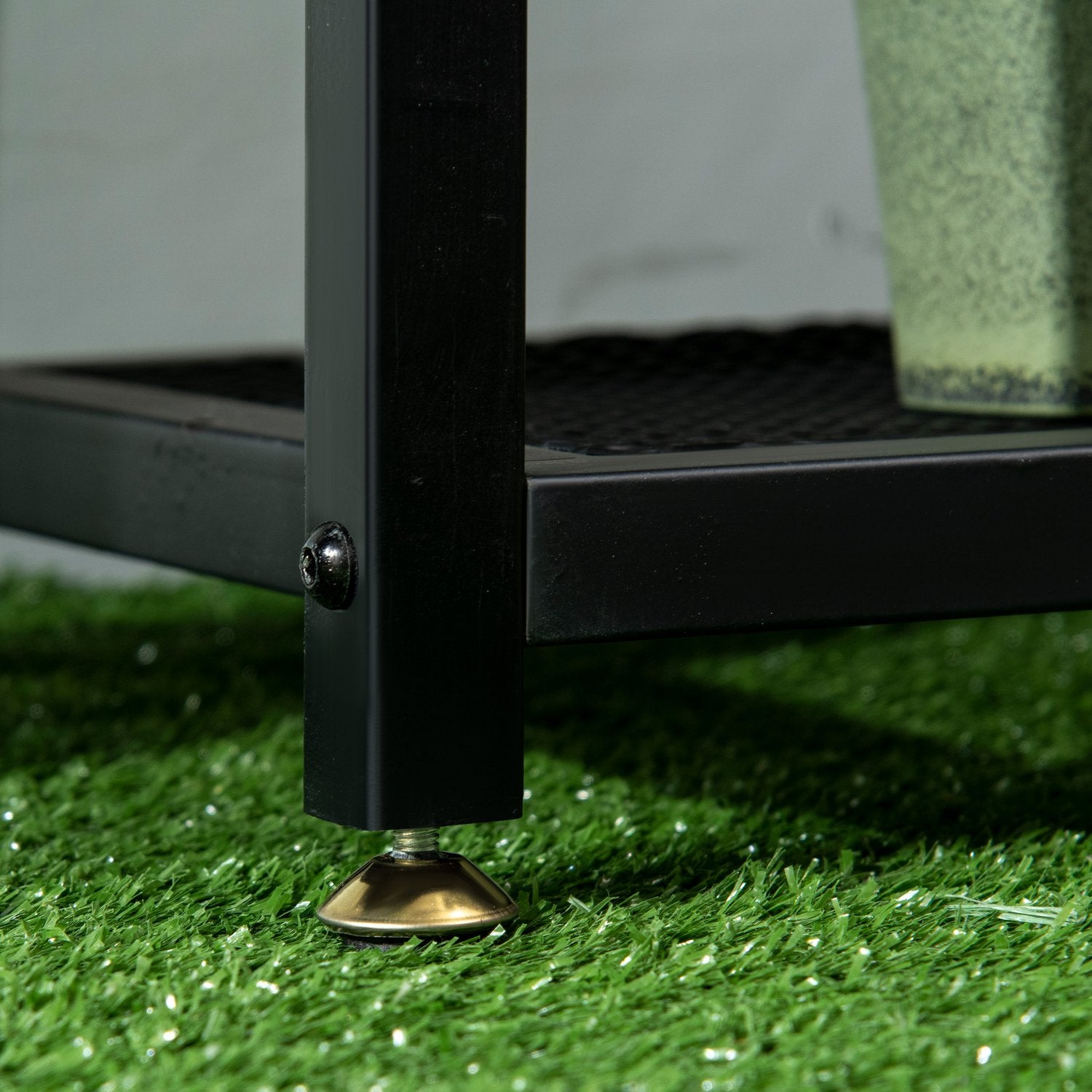 Black Metal Plant Hylla – 4 våningar, 91x25x83 cm