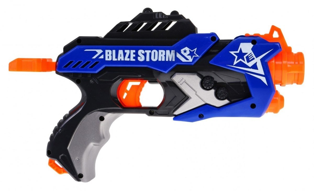 Blaze Storm Blue Pistol med 5 skumkulor, inga batterier behövs