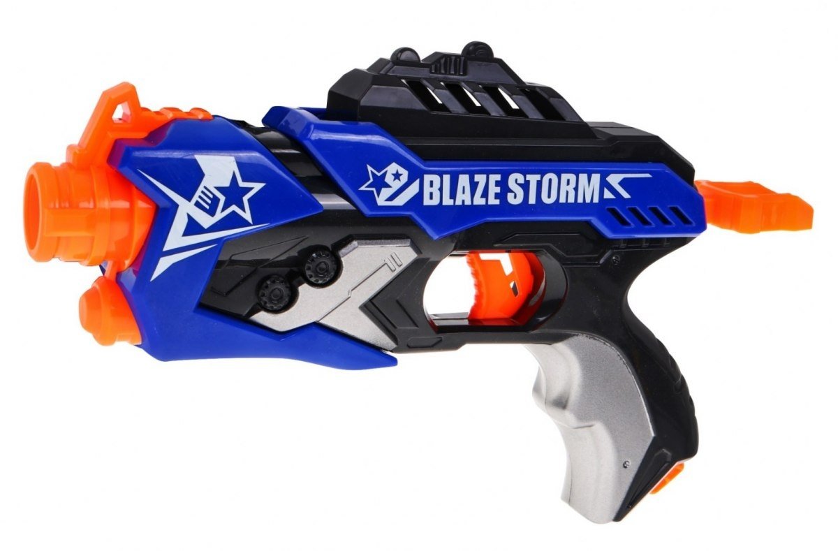 Blaze Storm Blue Pistol med 5 skumkulor, inga batterier behövs