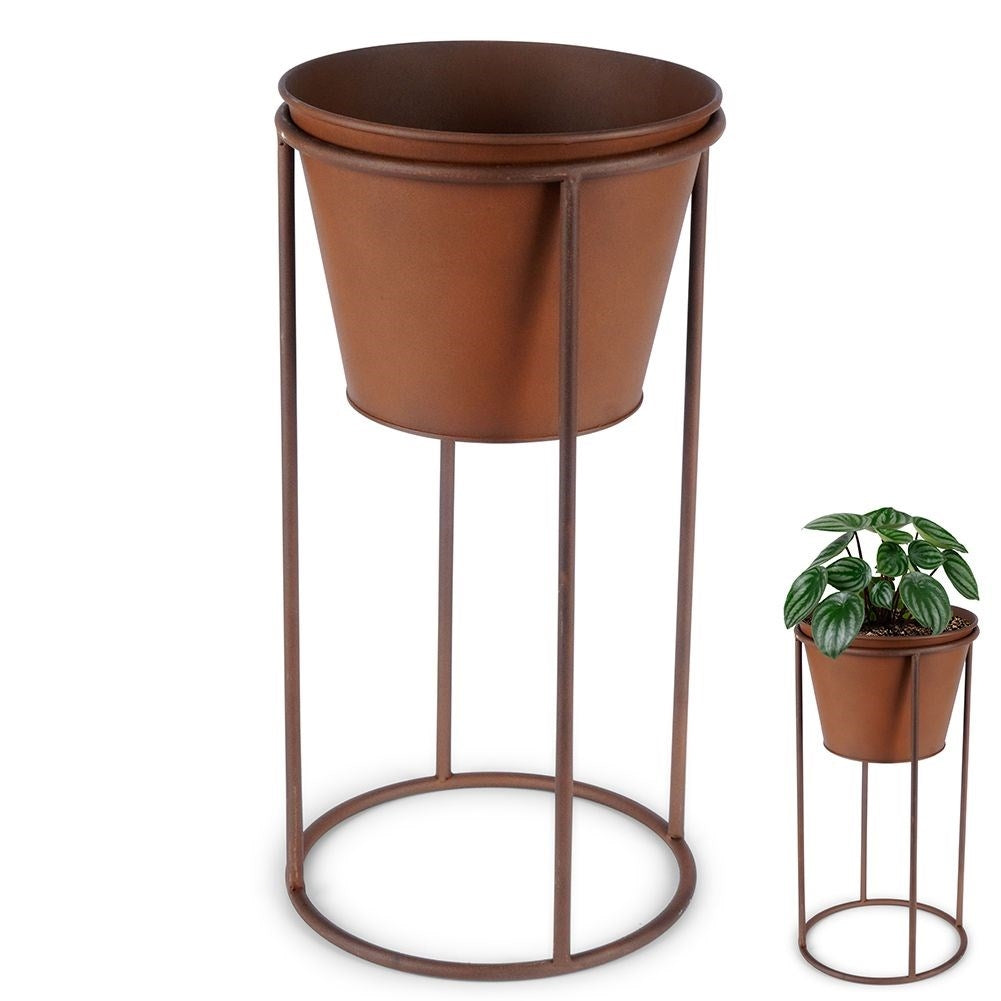Blomkruksskydd: Vintage metall med rostig effekt