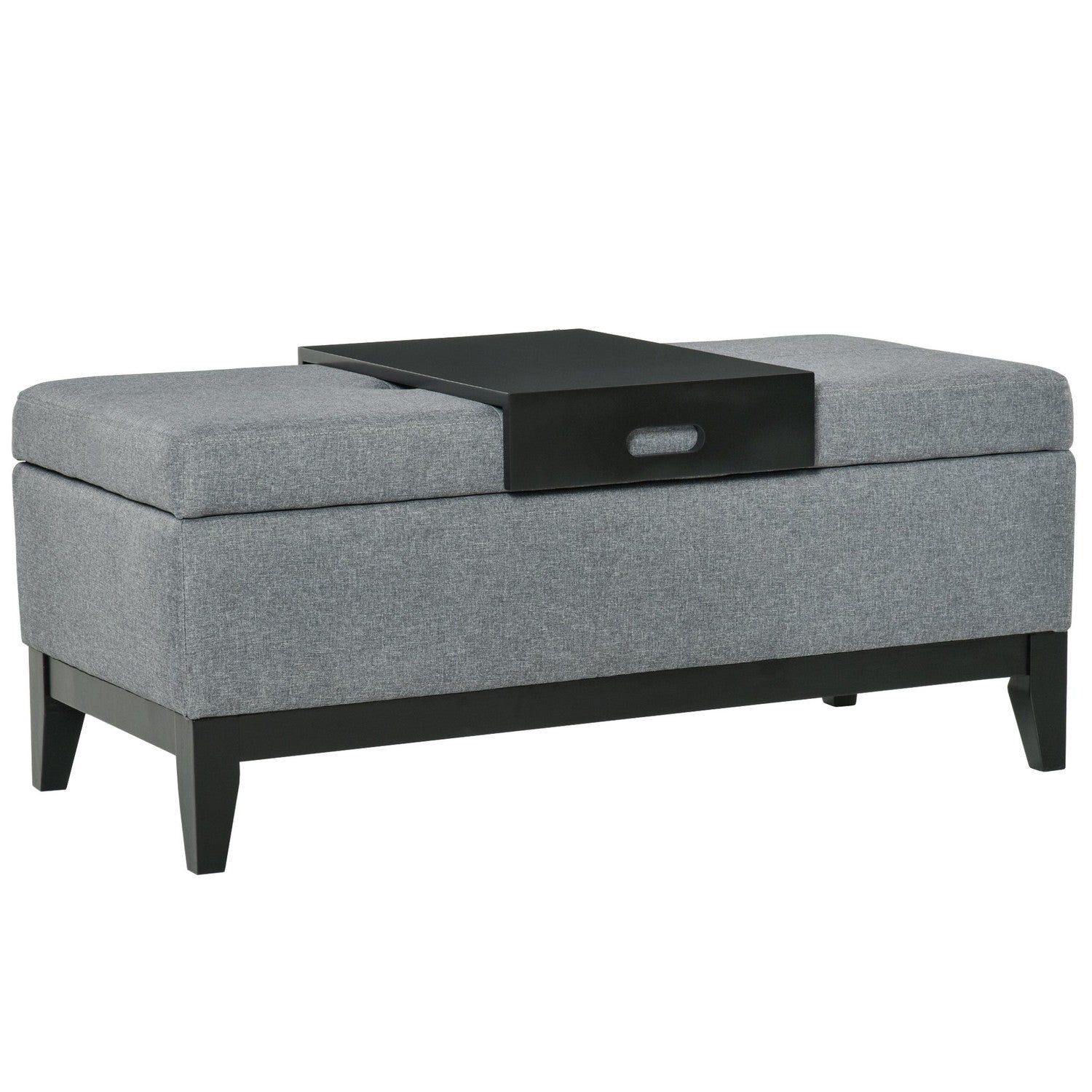 Klädd förvaringsbänk, beige, 120 kg kapacitet