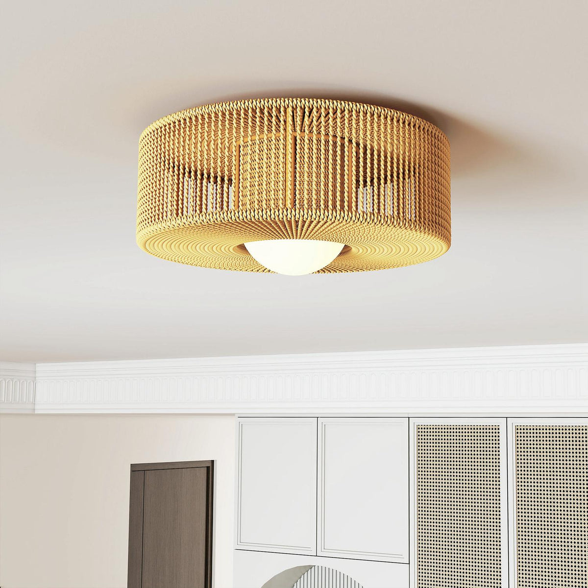 Boho taklampa med hamparepskärm, G9 LED, 30 cm