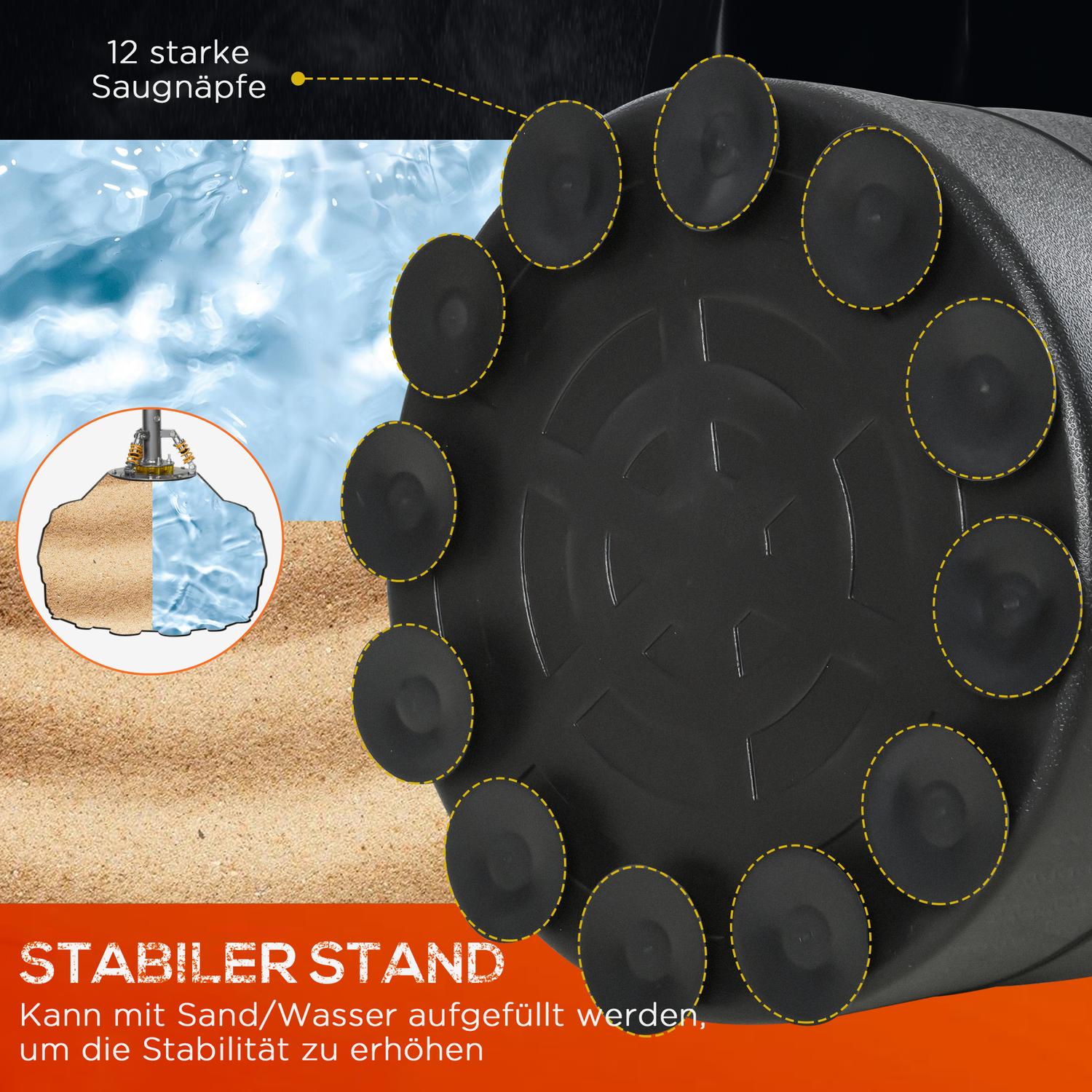 Fristående boxningssäck 170cm, Heavy Duty Med sugbas