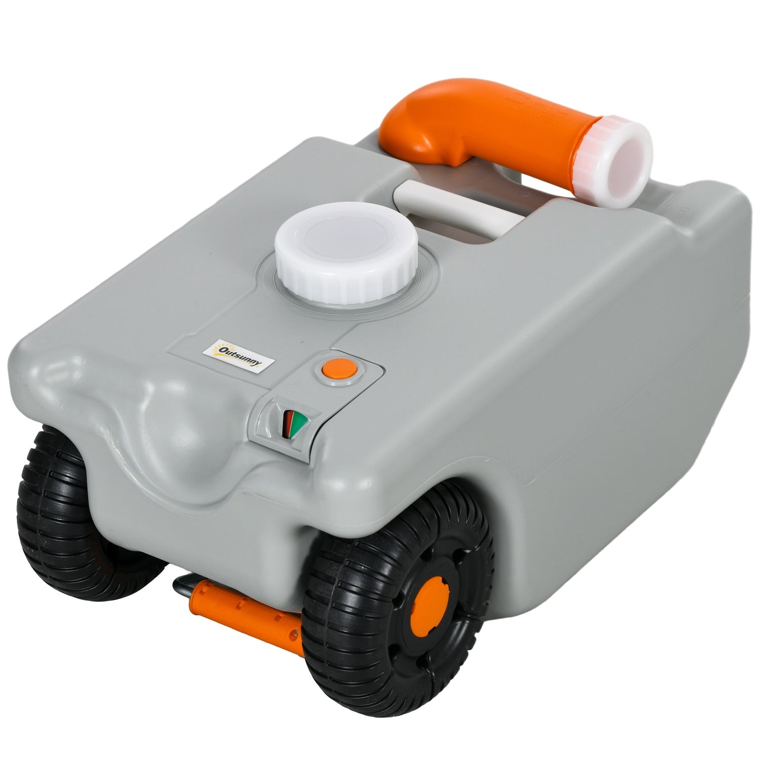 Bärbar 22L rullande avloppsvattentank med handtag, grå