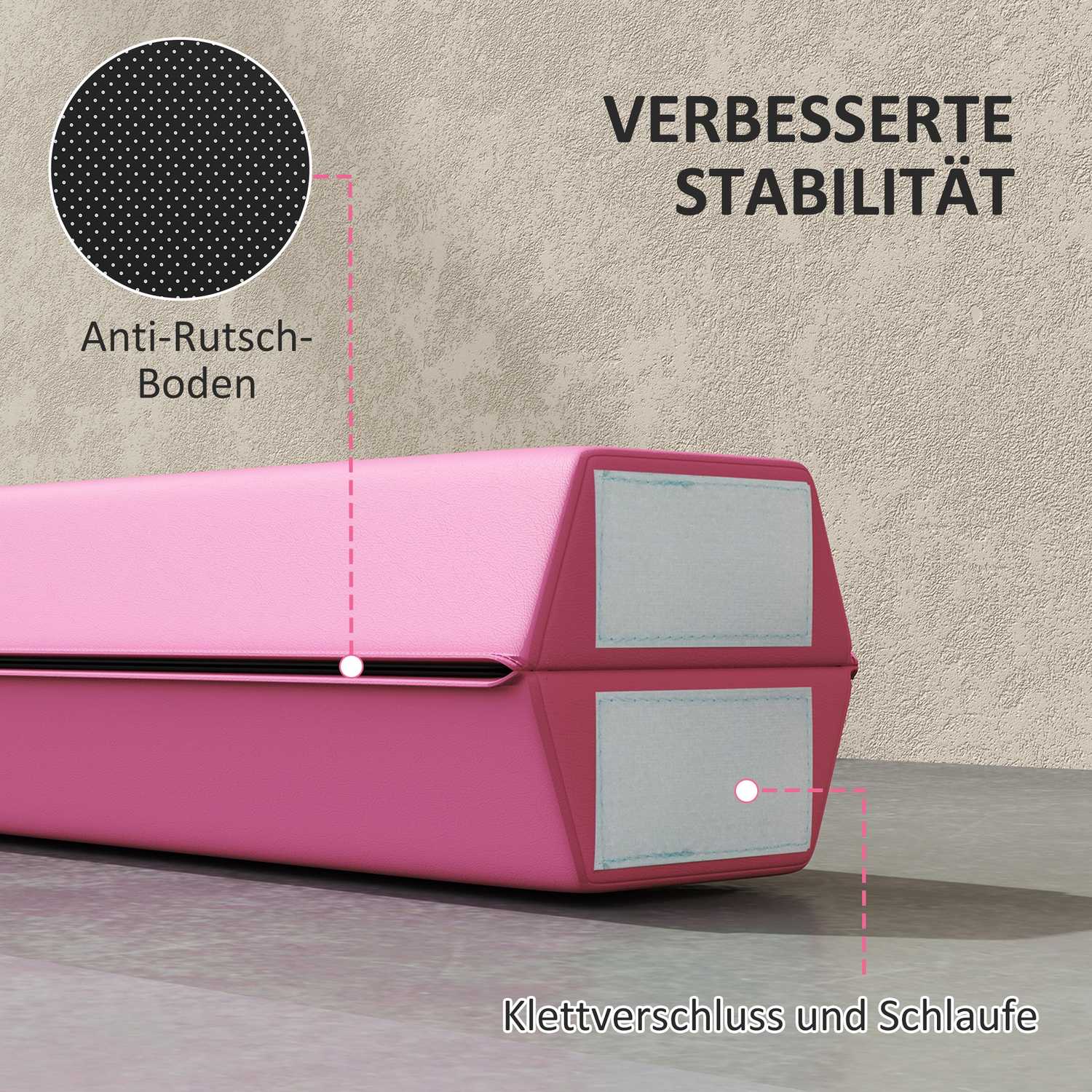 Bärbar 236 cm halkfri gymnastikbalk för barn 3+