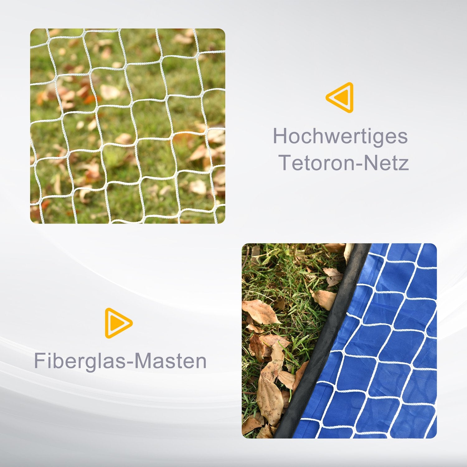 Bärbara pop-up fotbollsmål, set med 2, hopfällbara, 123x80 cm