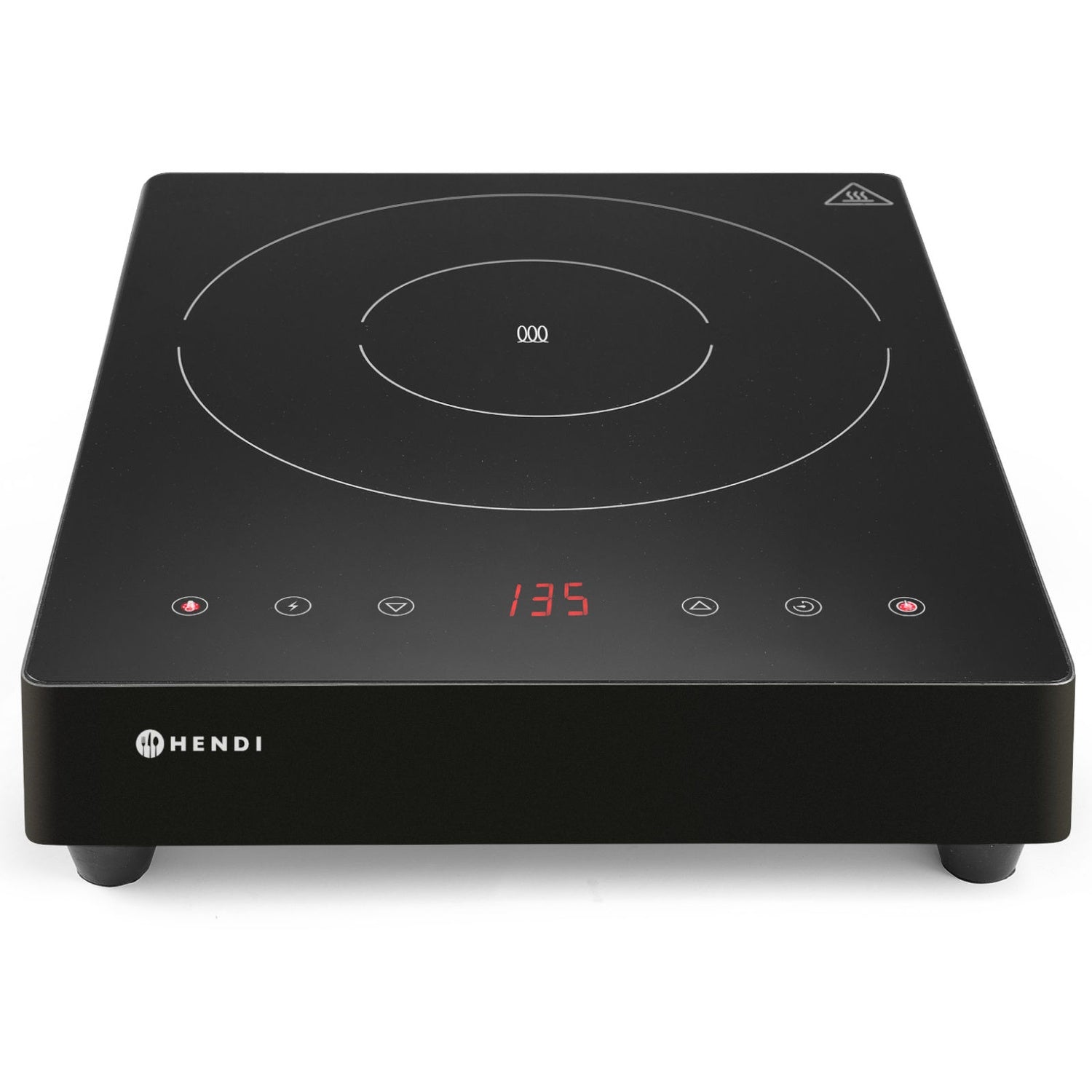 Bärbar induktionsspis med touchpanel, 1 Black Line värmezon, dia. 28 cm 3500 W - Hendi 239421