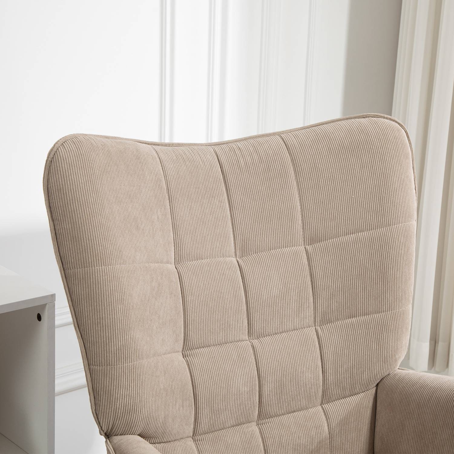 Brun manchester Wing Chair & Pall Set – Avkopplande loungesits
