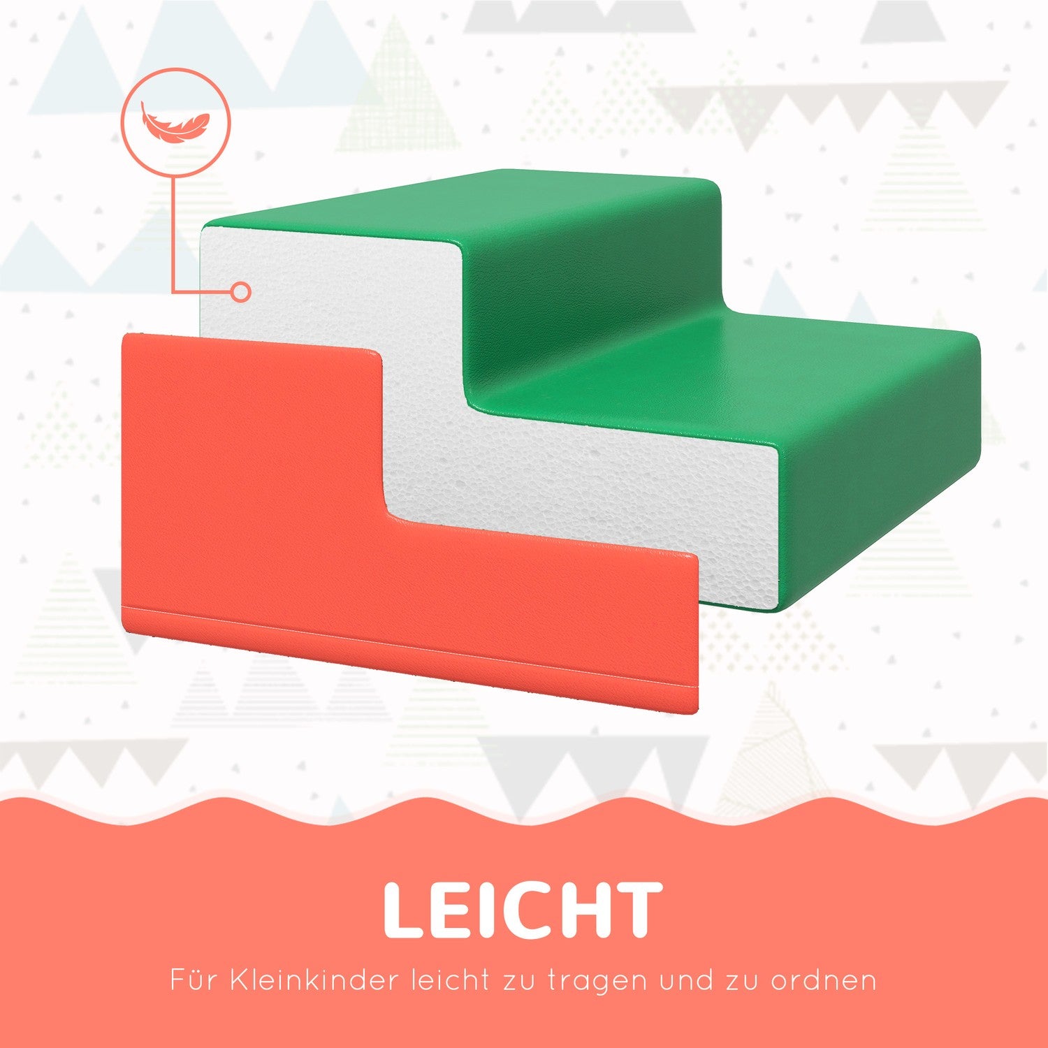 Byggklossar av mjukt skum, set med 4, för åldrarna 1-3