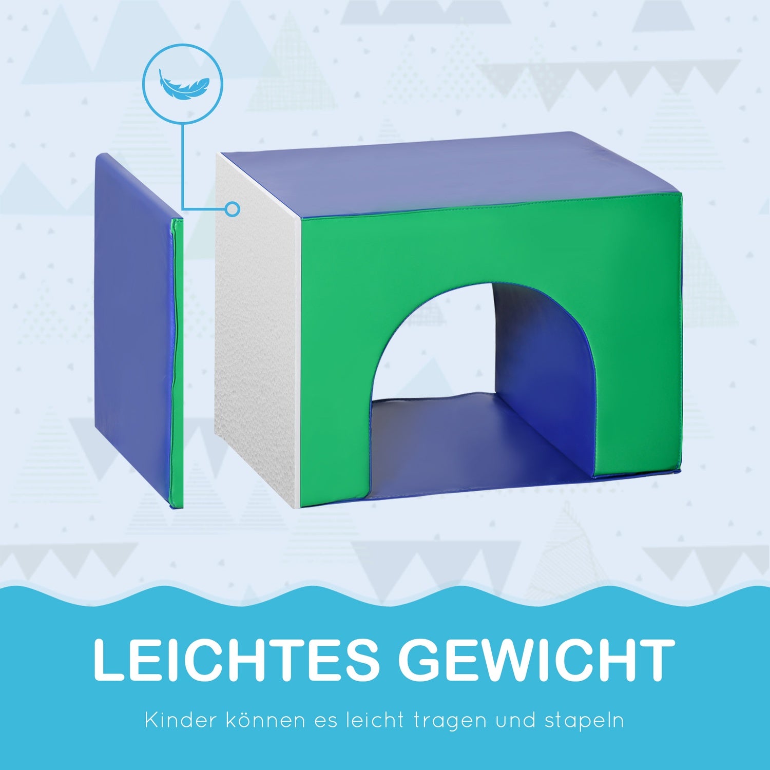 Byggklossar i skum, EPE i konstläder, 1-3 år