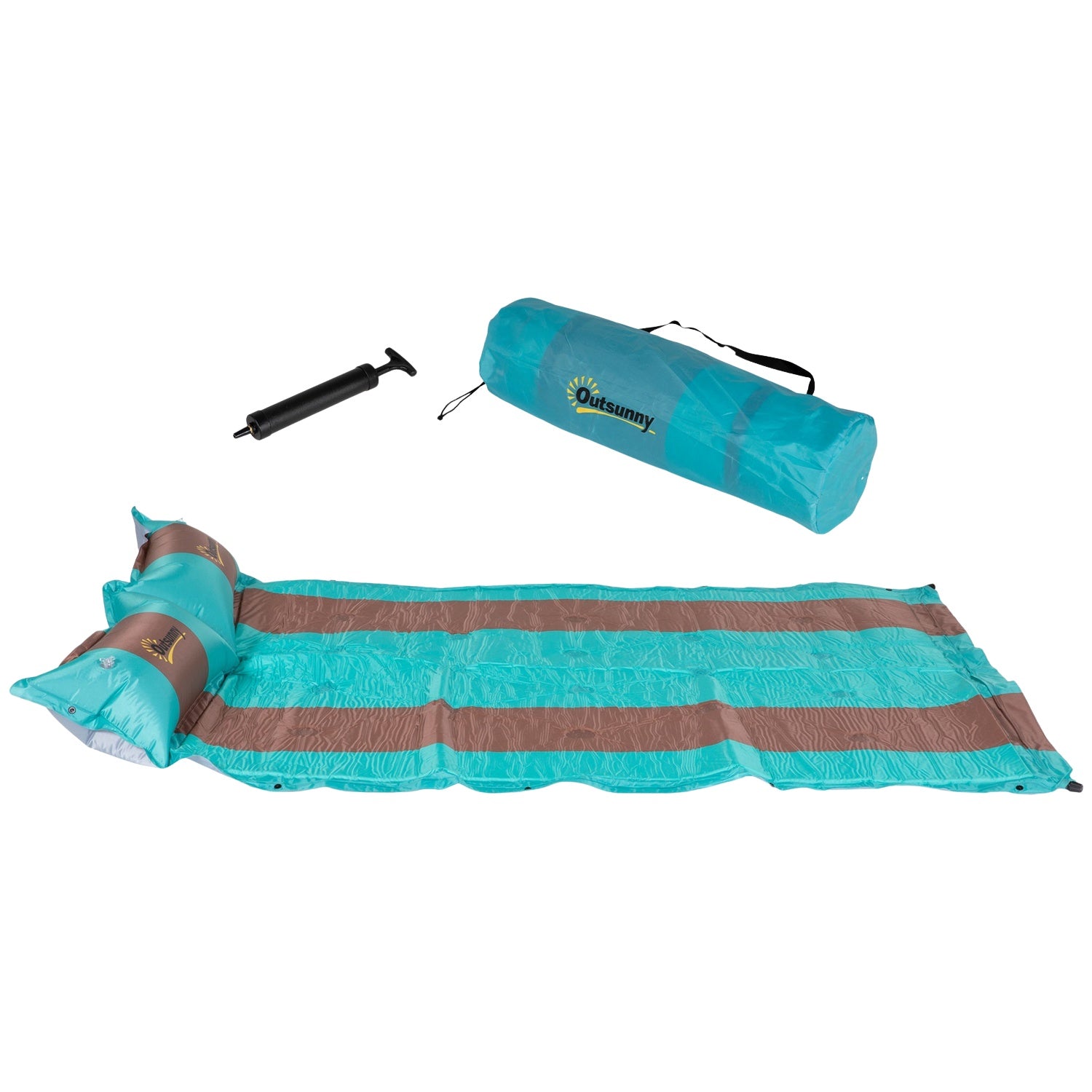 Camping liggunderlag, 3cm tjock, 192x135cm, med pump