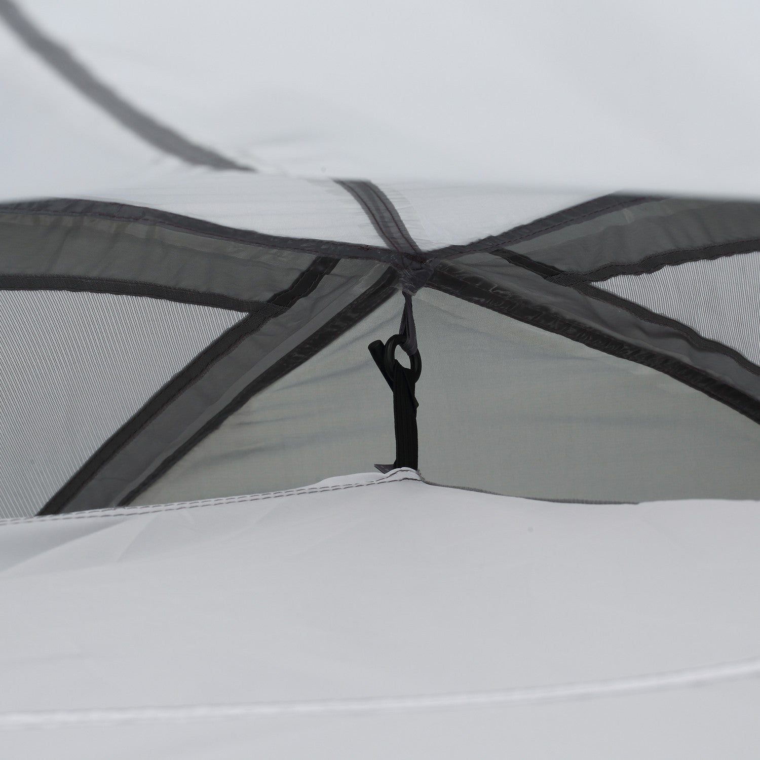 Campingtält för 2-3 personer, dörr & nätfönster, grått