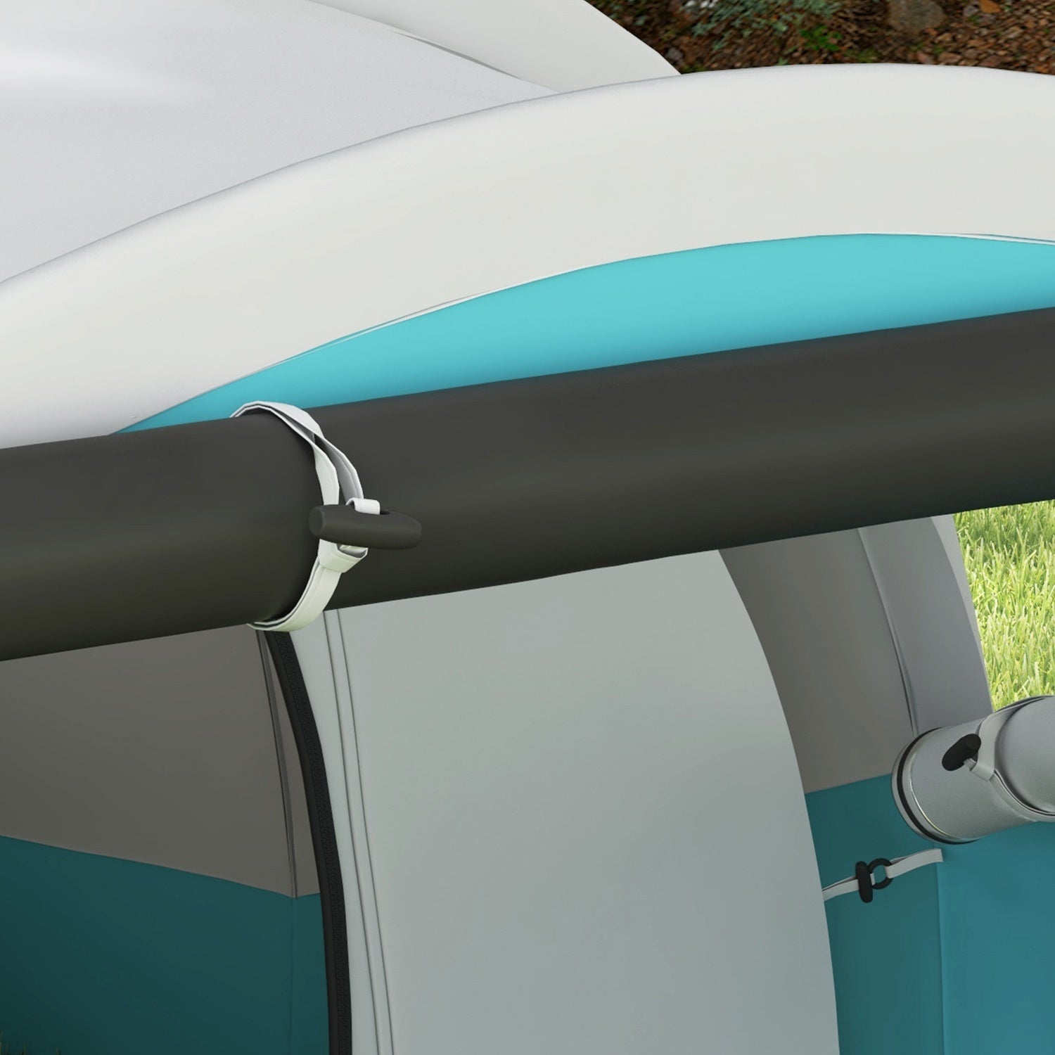 Campingtält för 5, 2 rum, vattentätt, bärväska