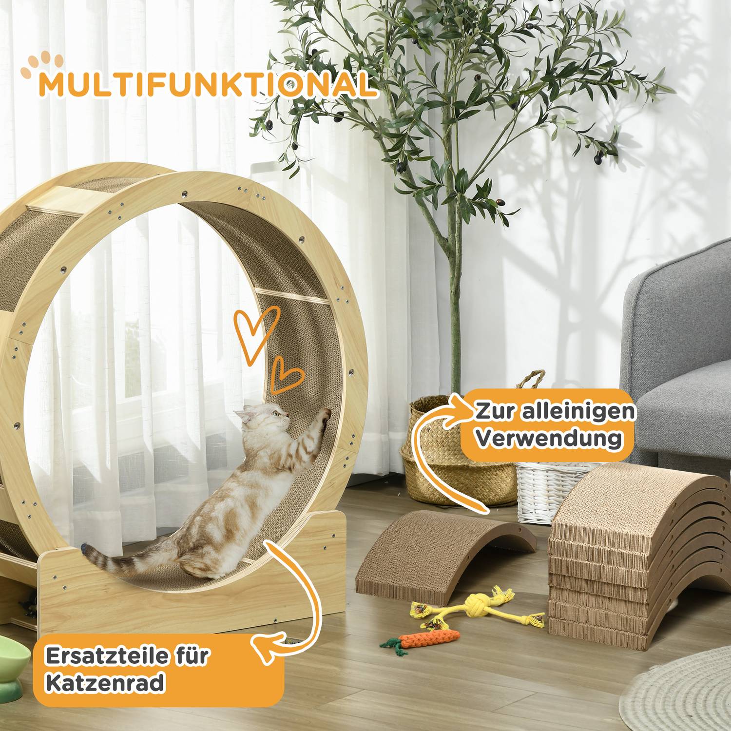 Cat Scratching Boards, Återvinningsbar, Passar Cats träningshjul