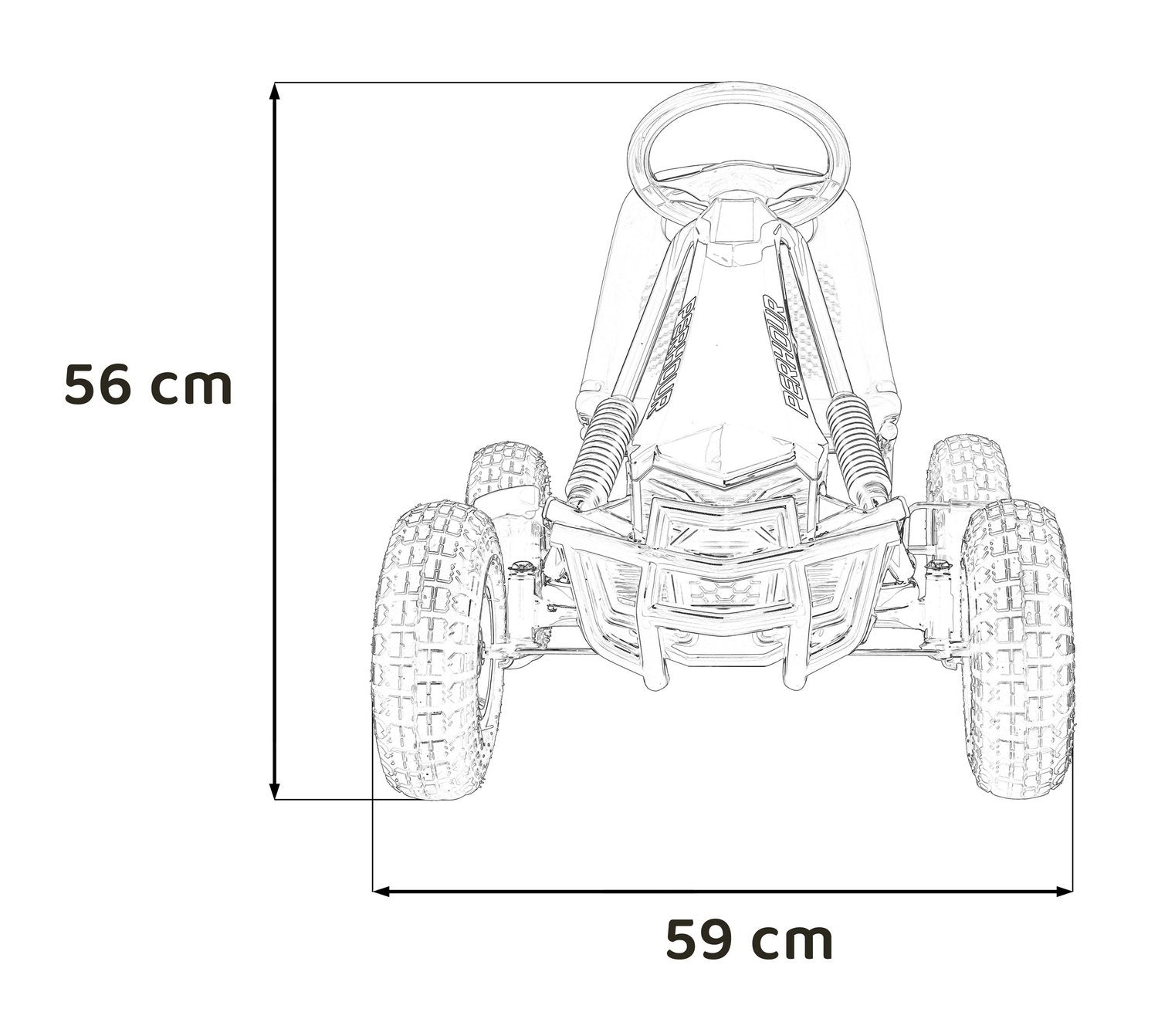 Chain Drive Pedal Go-Kart med justerbar sportstol