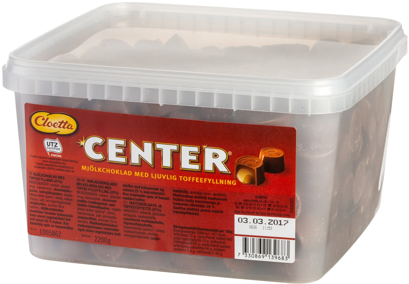 Cloetta Center Original - lösgodis, 2,2 kg