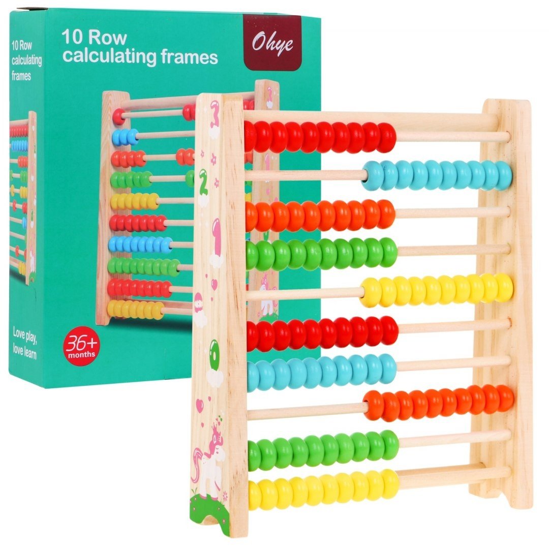 Colorful Wooden Abacus - Pedagogisk leksak för barn 3+