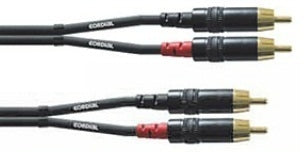 Cordial 2 x RCA hane - 2 x RCA hane - kabel, 1,5 m