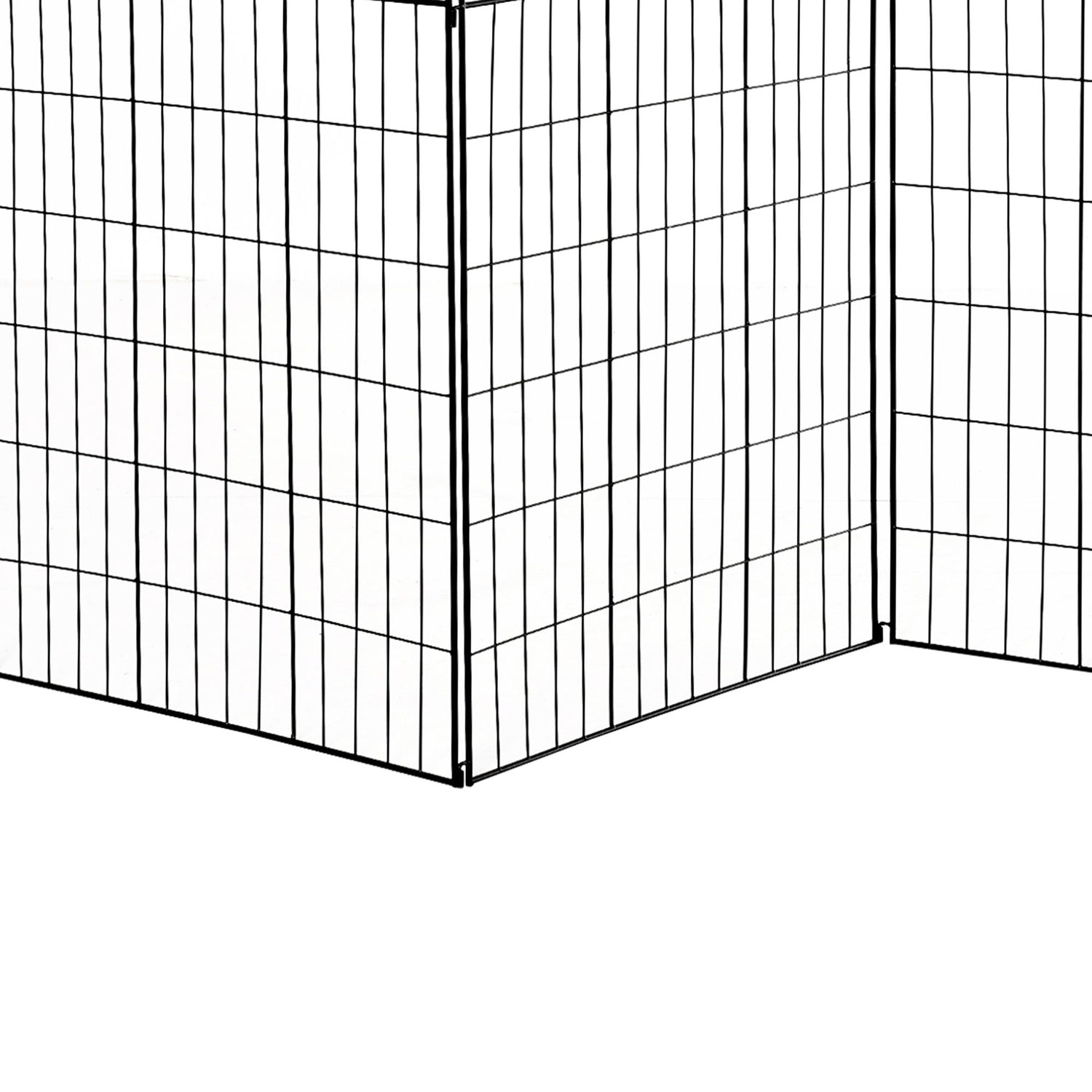 Dekorativt svart metall trädgårdsstaketset, 4 paneler, 365x112 cm