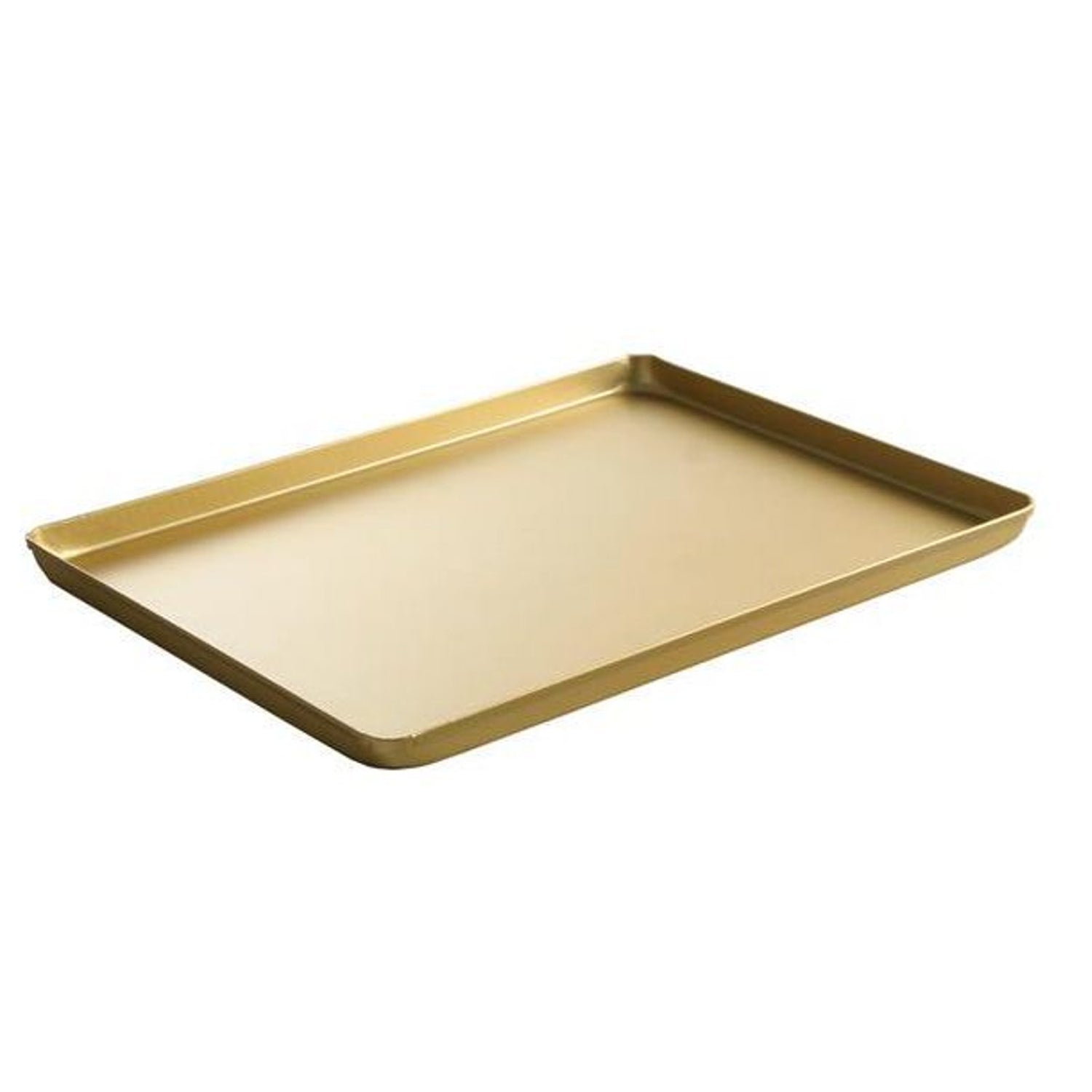 Displaybricka för bagerikonfektyr i aluminium 600x400x20 mm guld - Hendi 808573