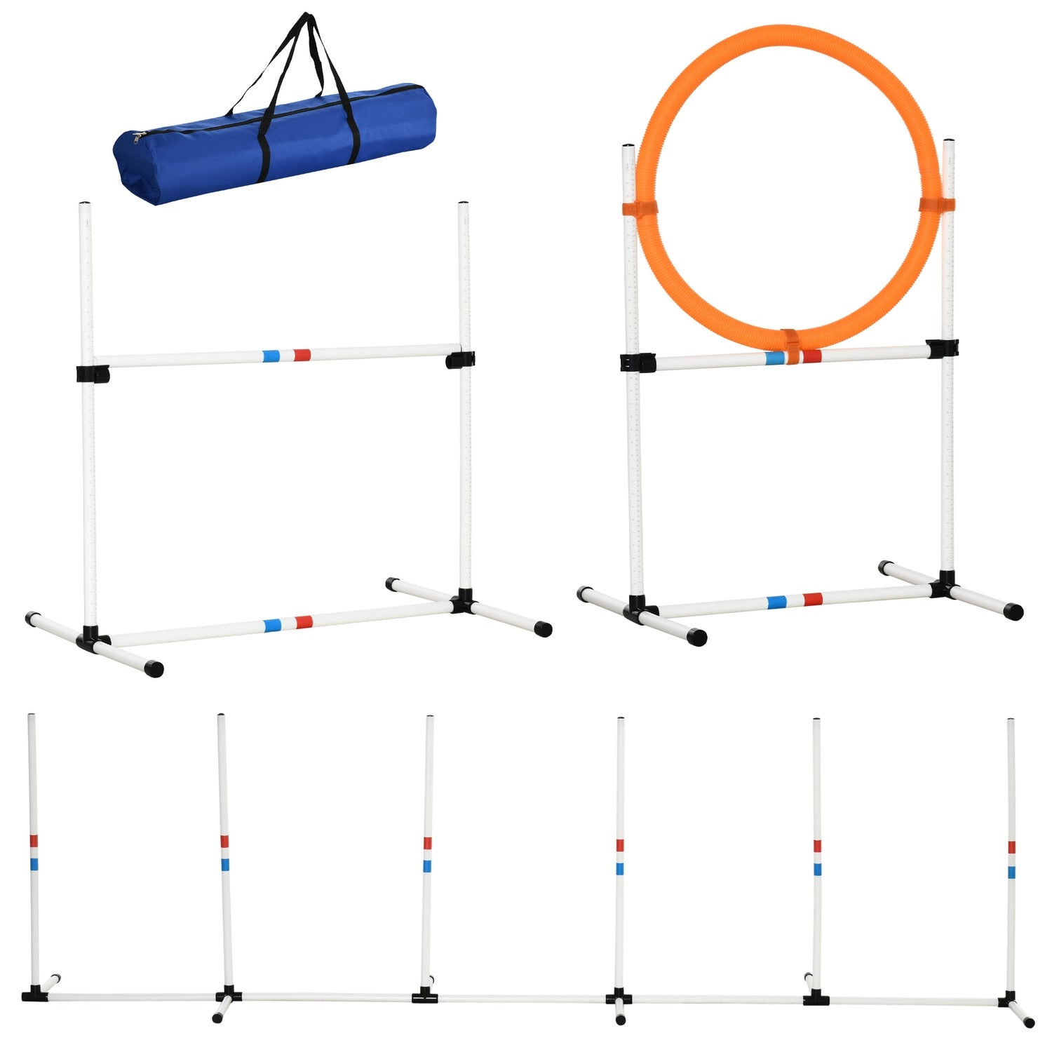 Dog Agility Training Set, 3-delat, lätt att bära