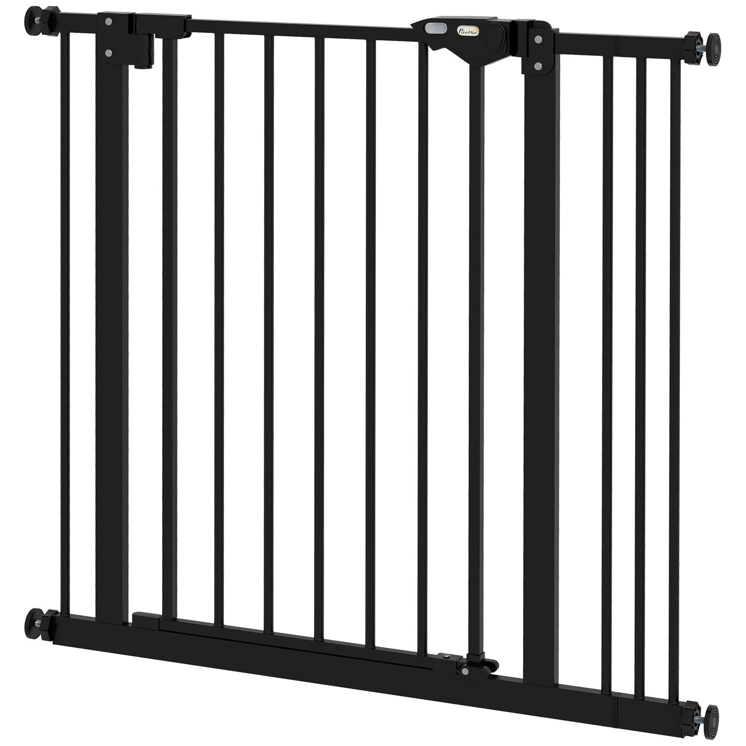 Dog Safety Gate – Justerbar, No-Drill, Svart, 74-87 cm