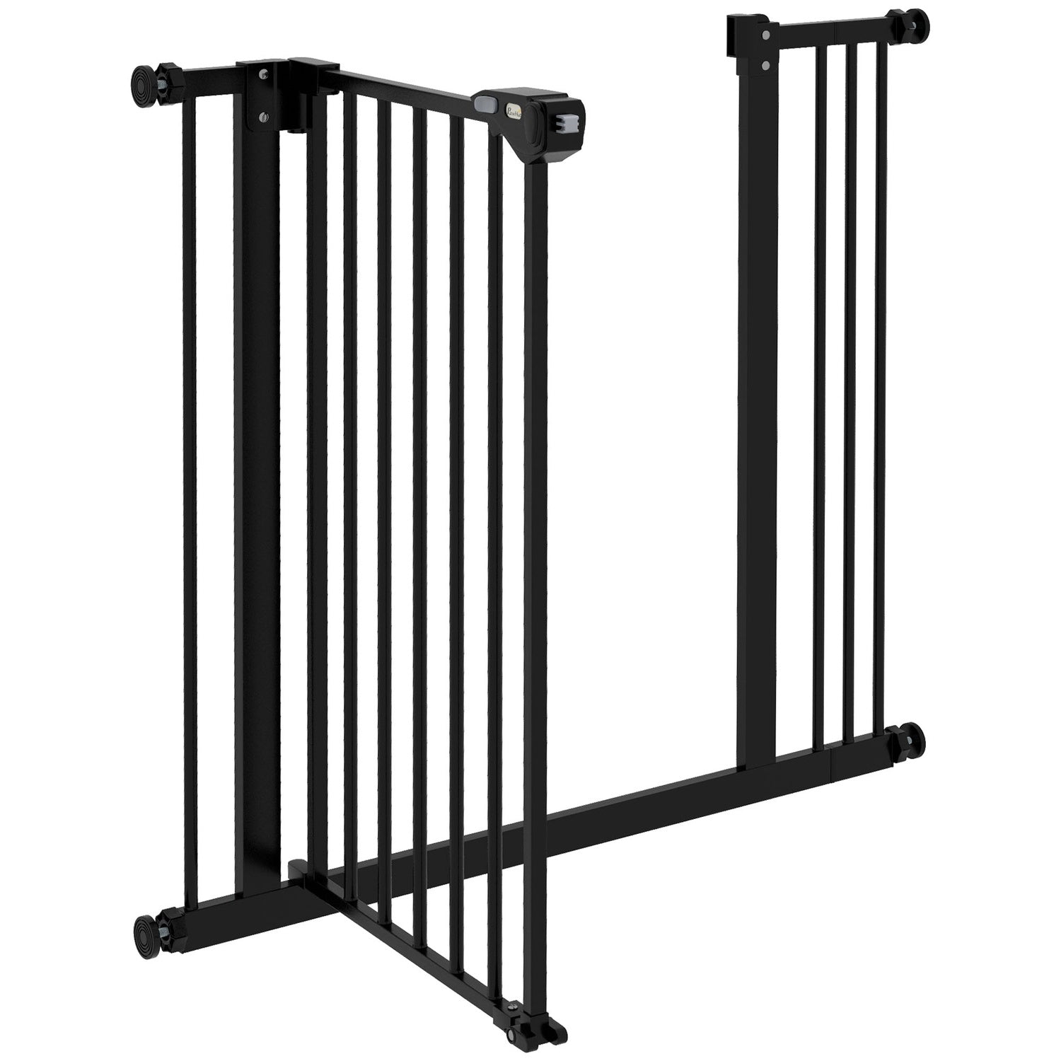 Dog Safety Gate – Justerbar, No-Drill, Svart, 74-87 cm