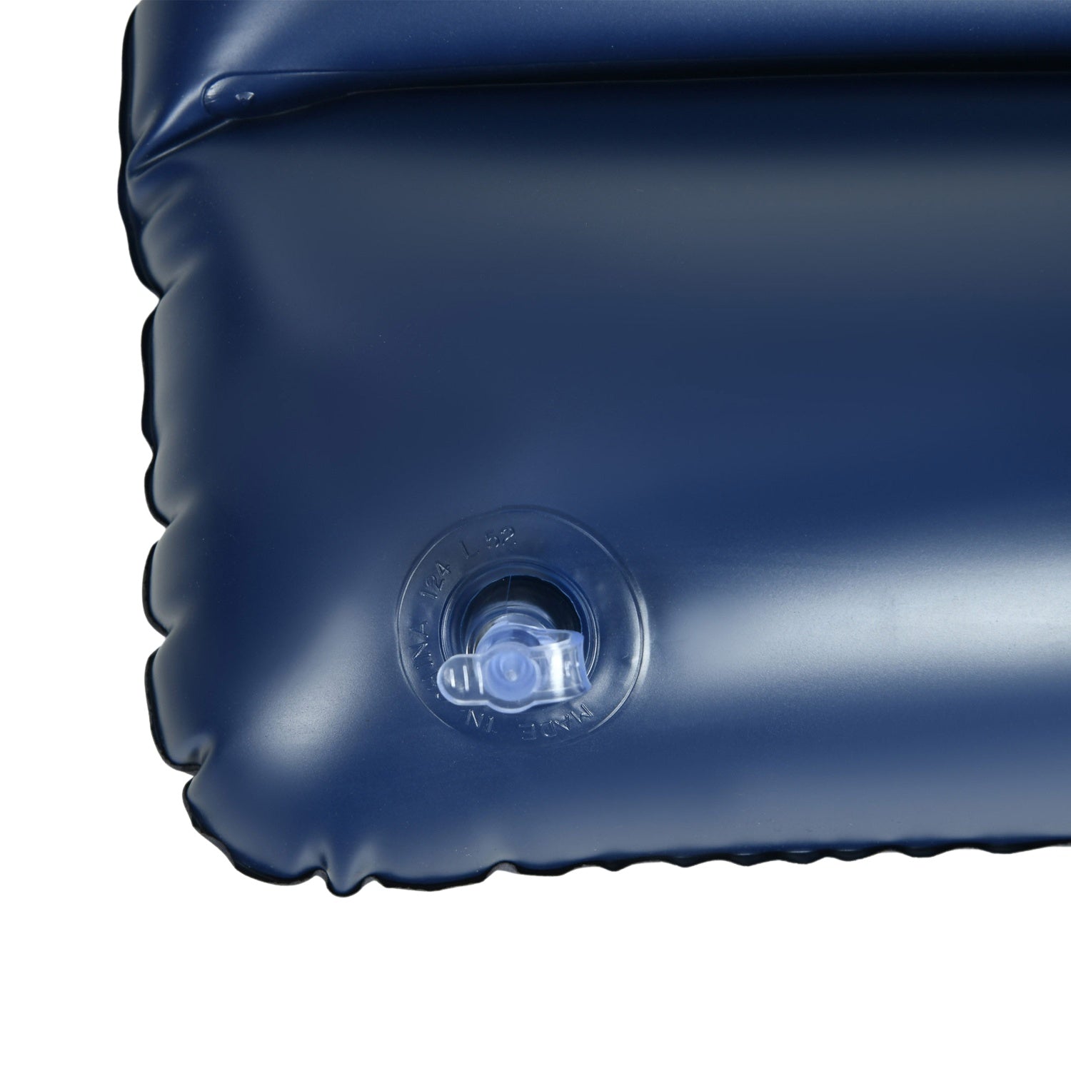 Dubbel Luftmadrass Med Handpump & Kudde, Blå, 203x152x22Cm