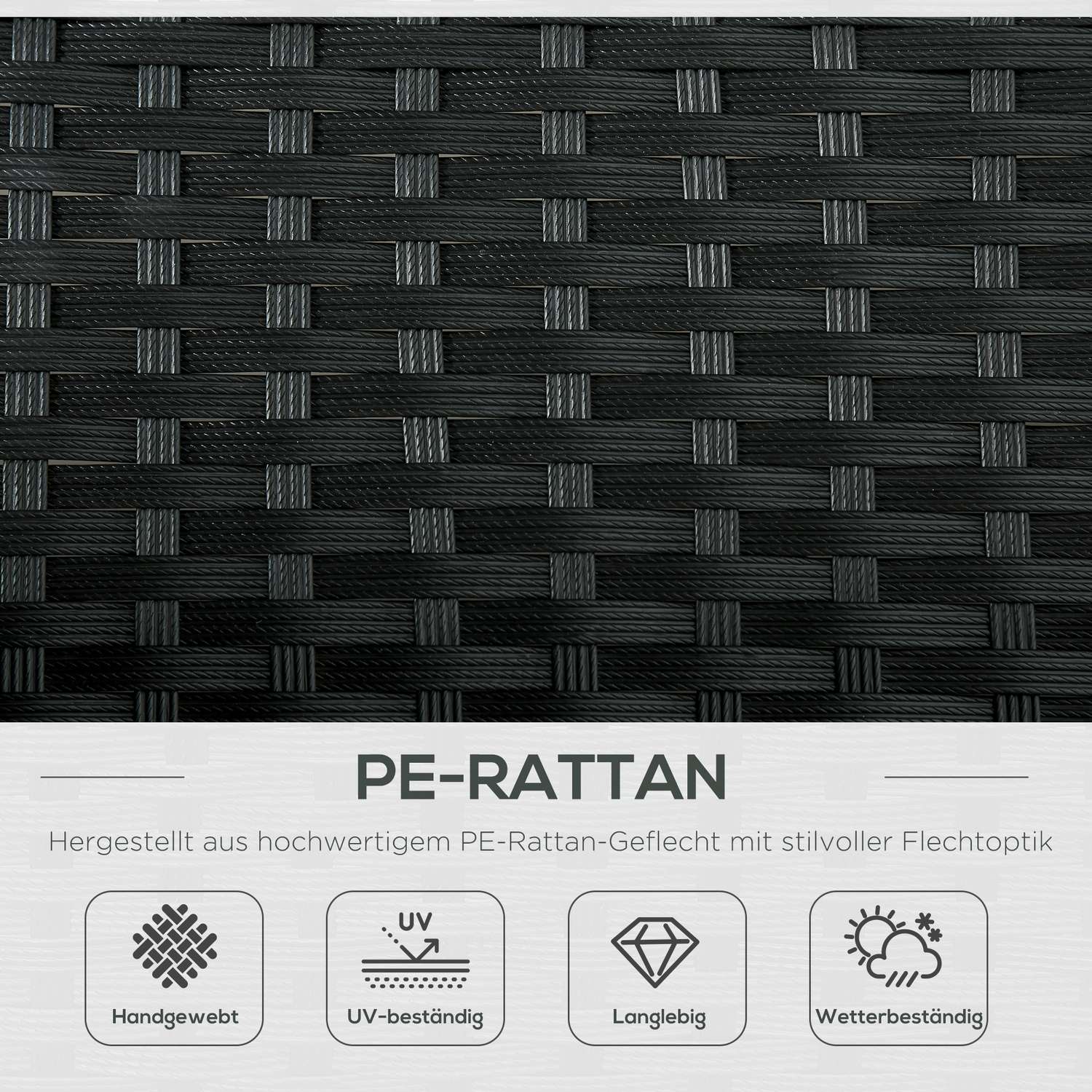 Dubbel solstol för 2, justerbart ryggstöd, grå rotting