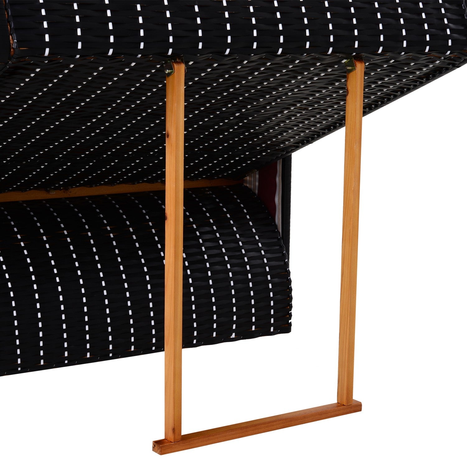 Dubbel solstol med tak- och dryckeshållare, röd/vit