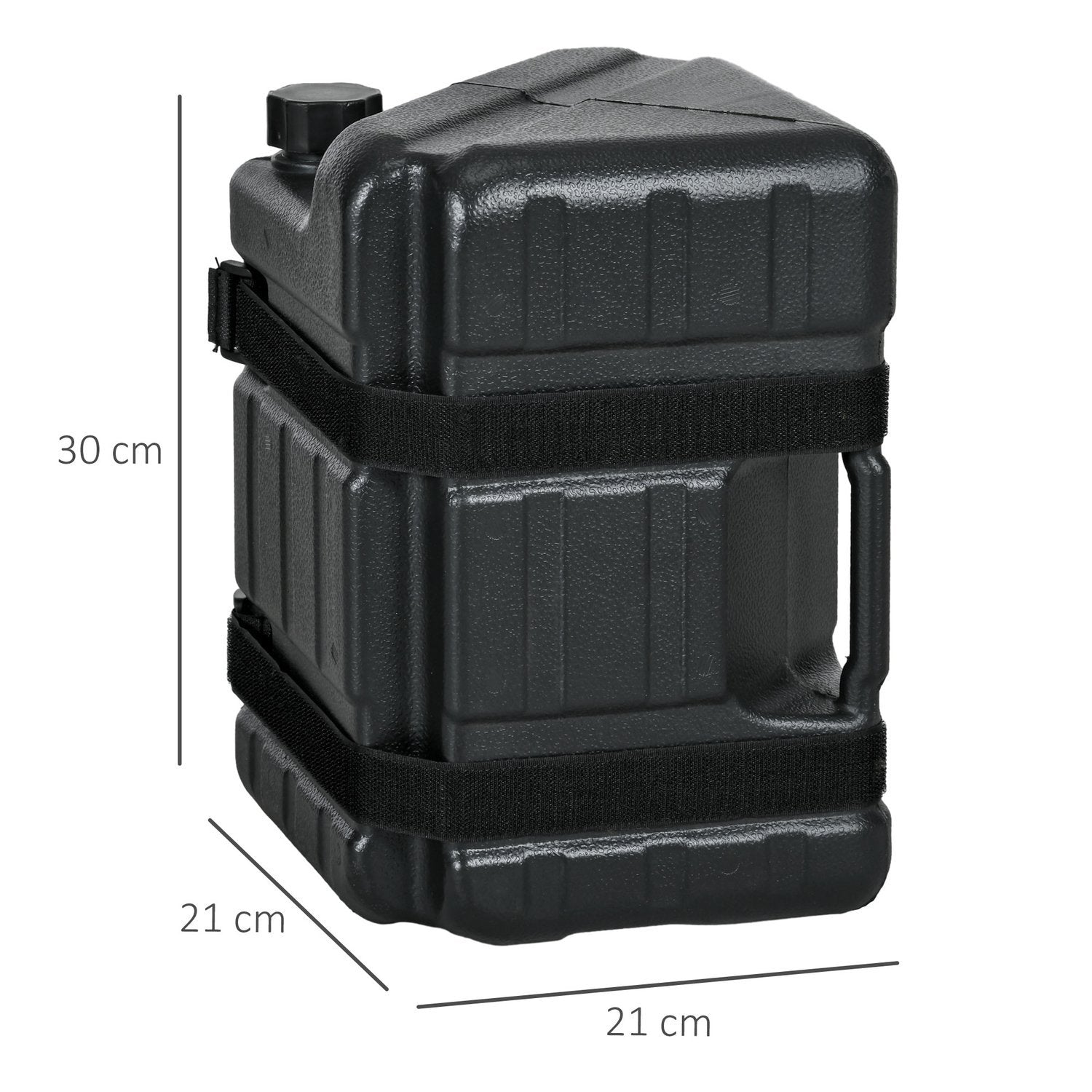 Gazebo Weights Set Med 4 Fot Vatten/Sandfyllbar Hdpe Svart